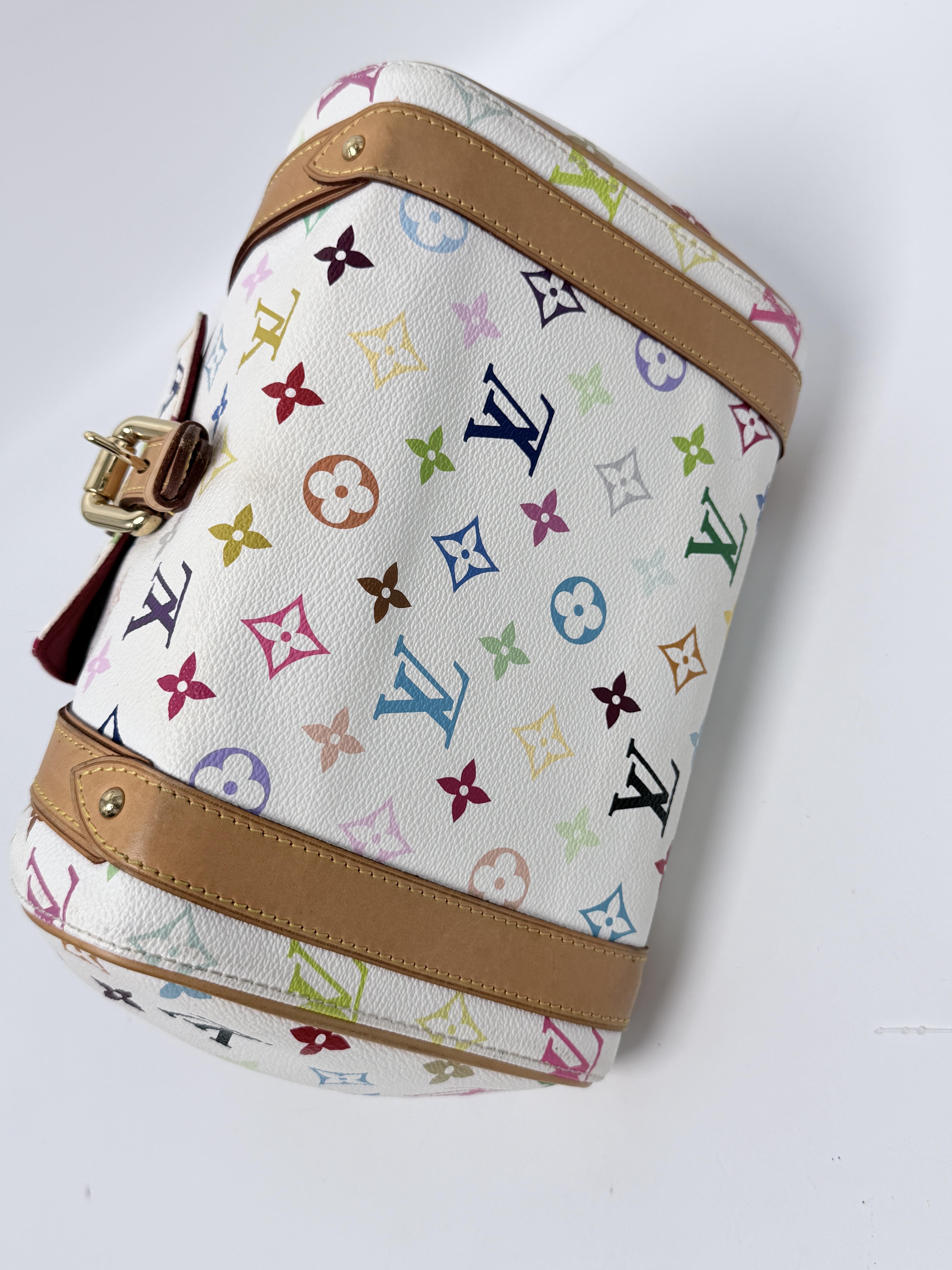 White Monogram Multicolor Priscilla Top Handle Bag XU063LV