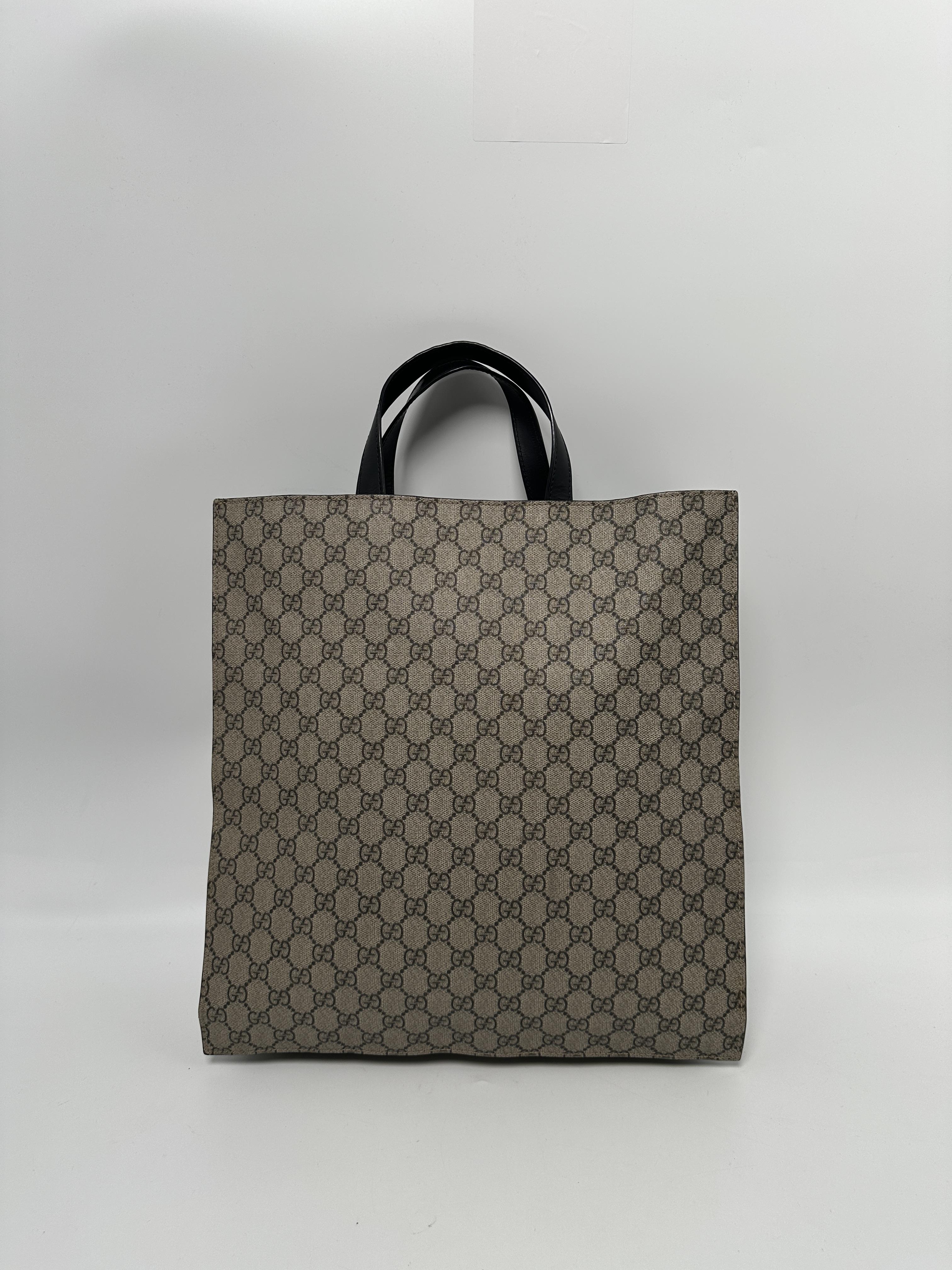 Pre-owned GUCCI canvas Tote Bags Soft GG Supreme 2WAY Tote Shoulder Bag FJ006GG