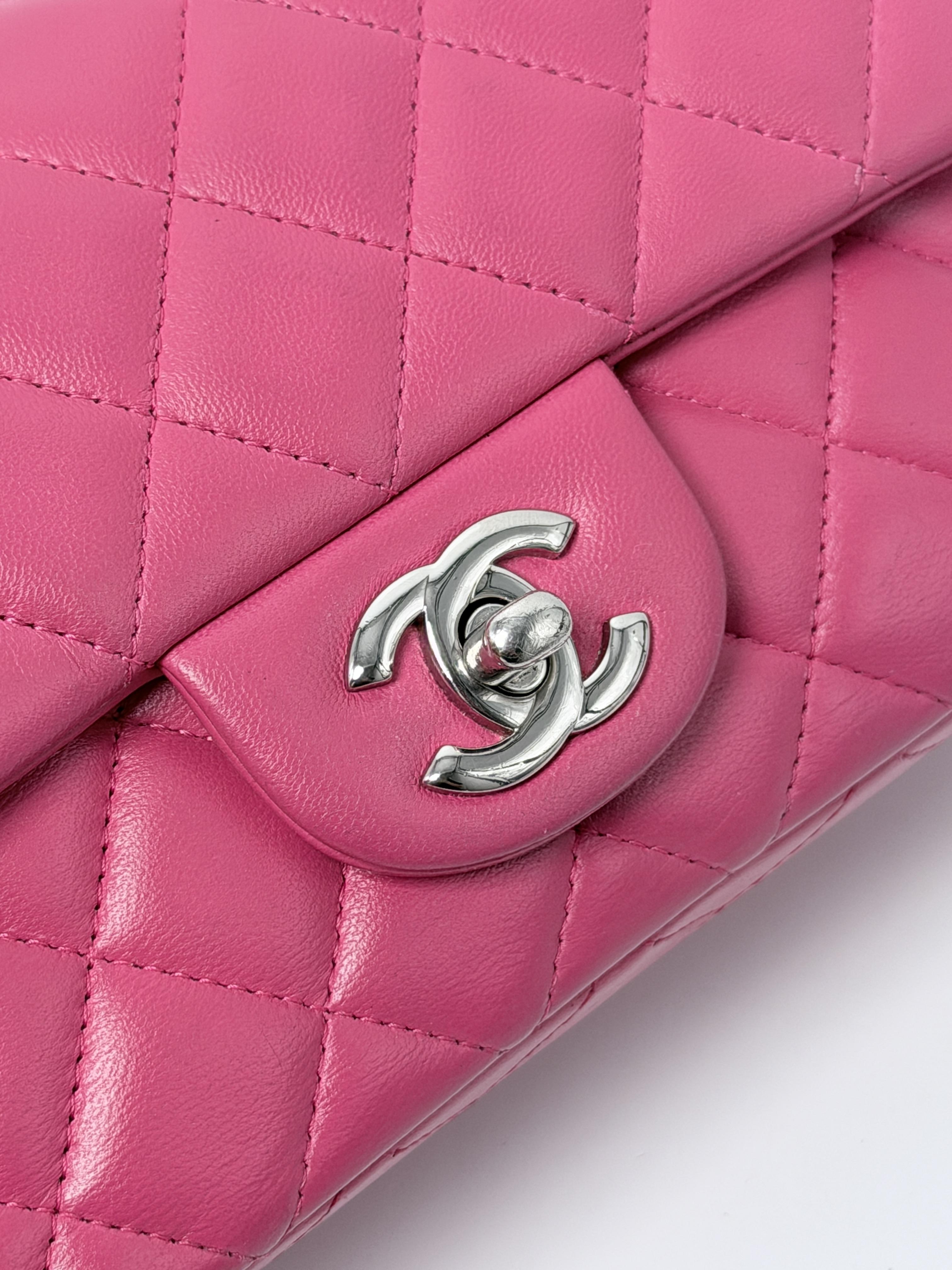 Classic Mini Rectangular Flap Crossbody Bag Shoulder Handbag Pink JA1287CC