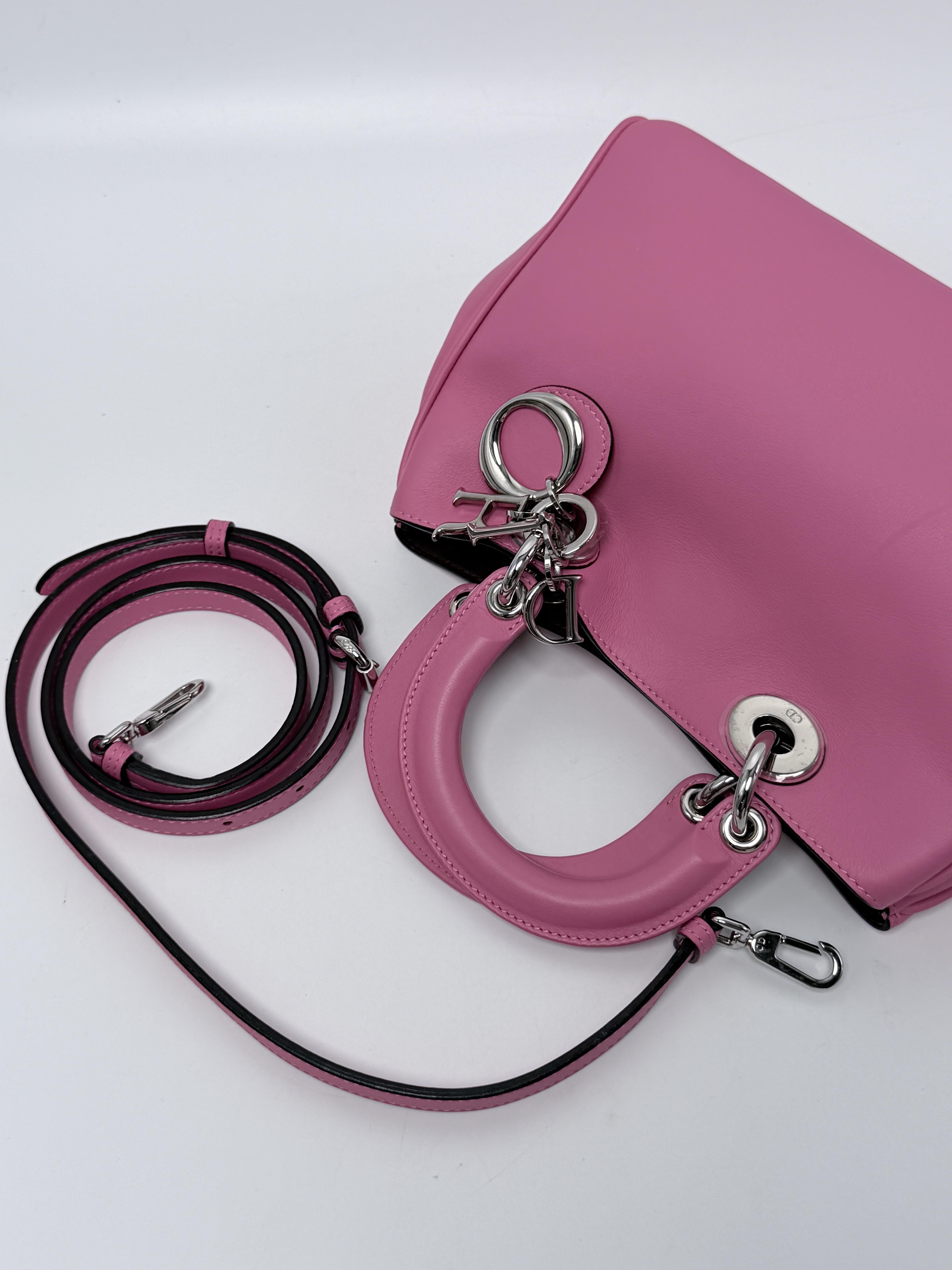 Christian Small Diorissimo Top Handle 2WAY Bag Pink JD1617DR