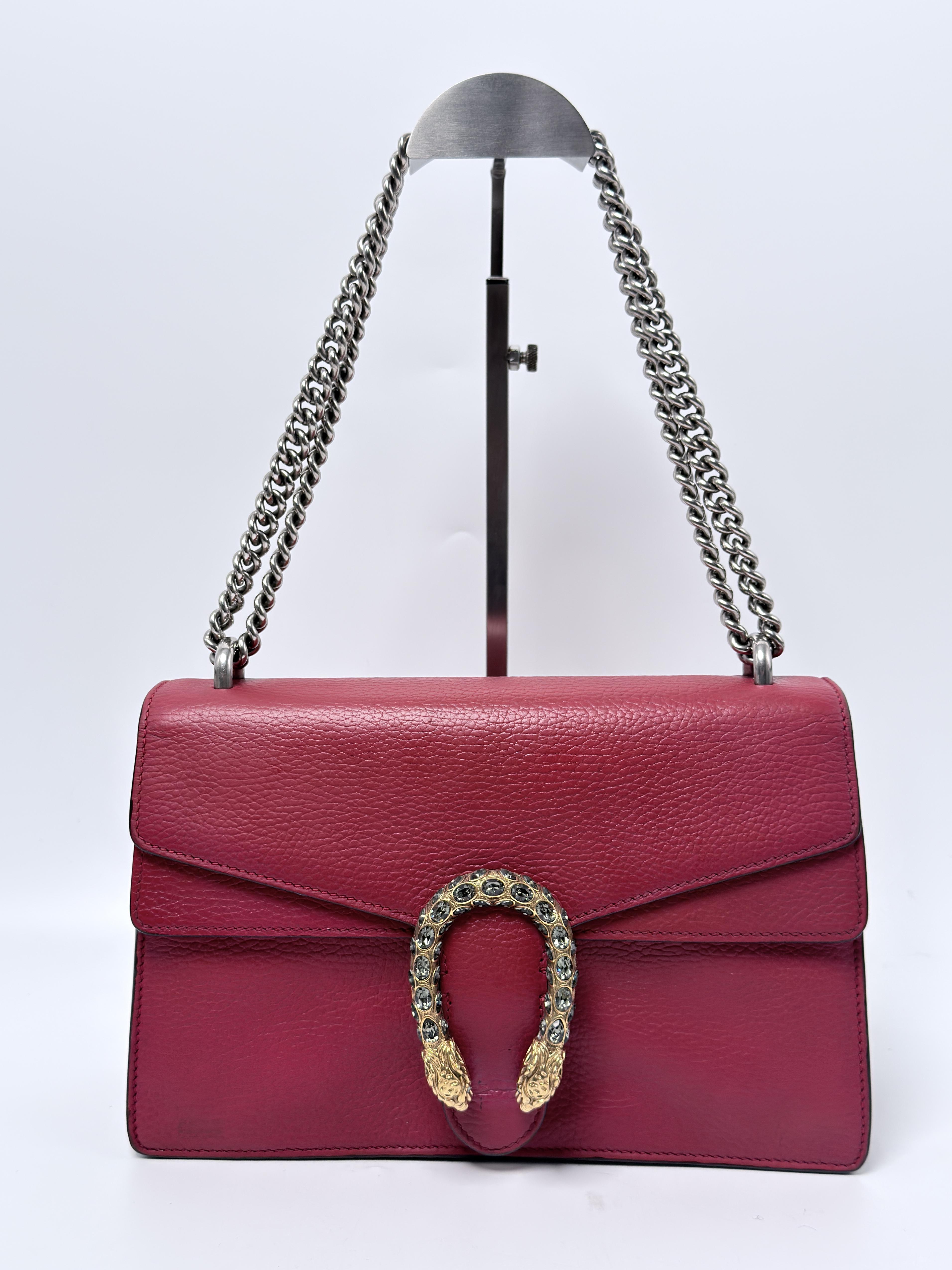 Dionysus Shoulder Bag Pink Grained Crossbody Handbag Red ZS097GG