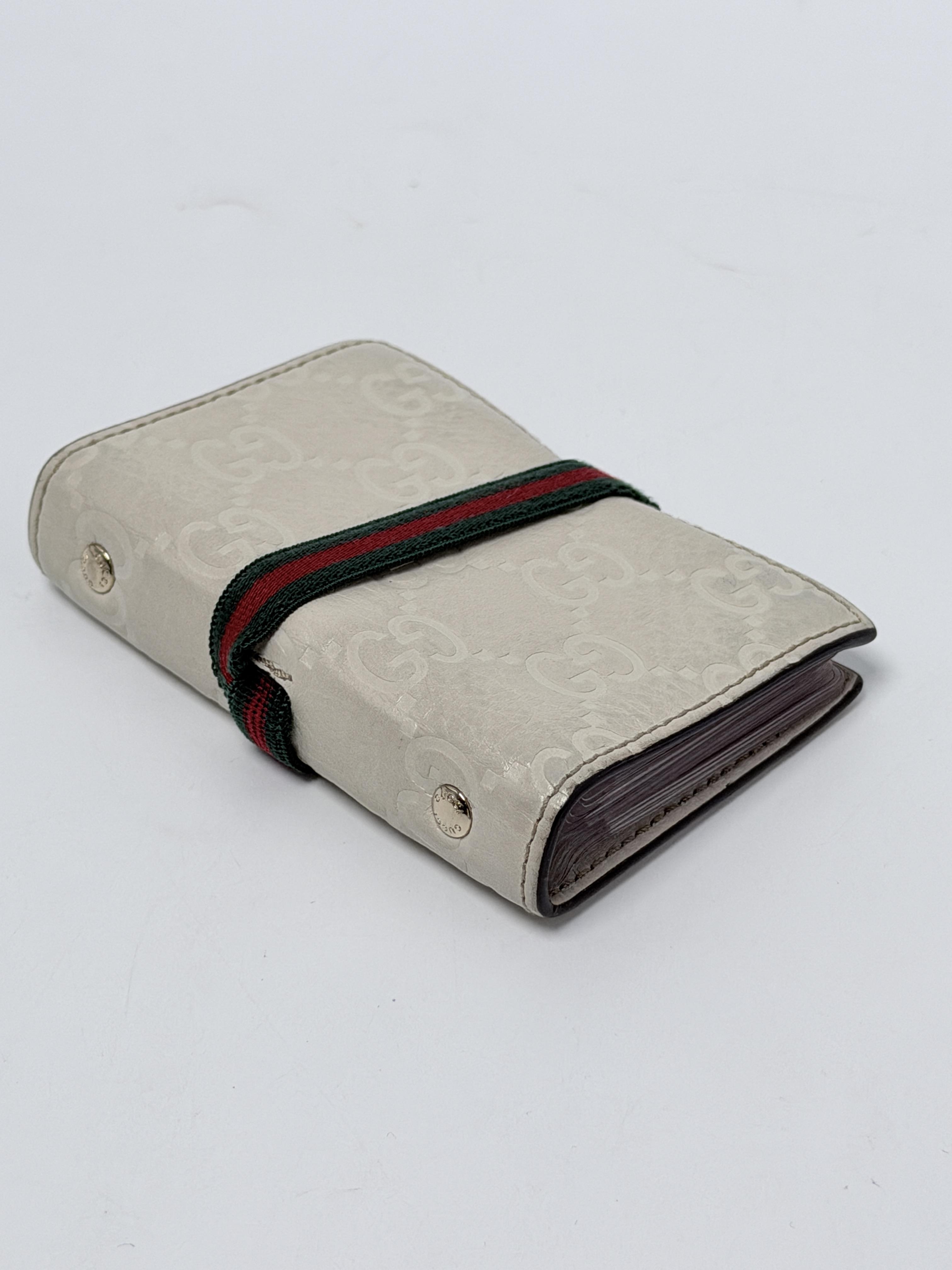 Vintage Web GG Supreme Canvas Card Case Wallet Elastic JD1277GG