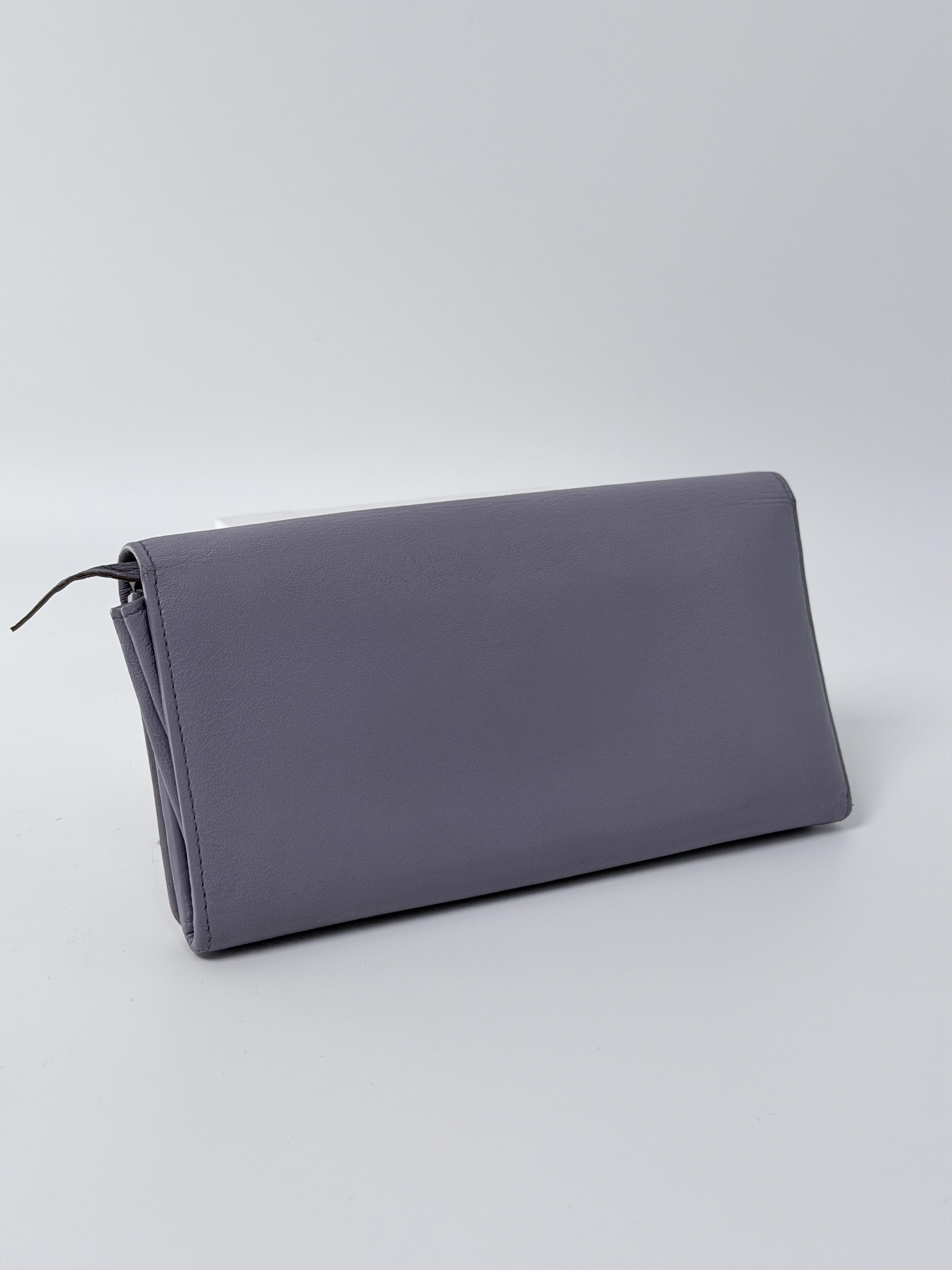 Classic Continental Zip Around Long Wallet Grey P001BB