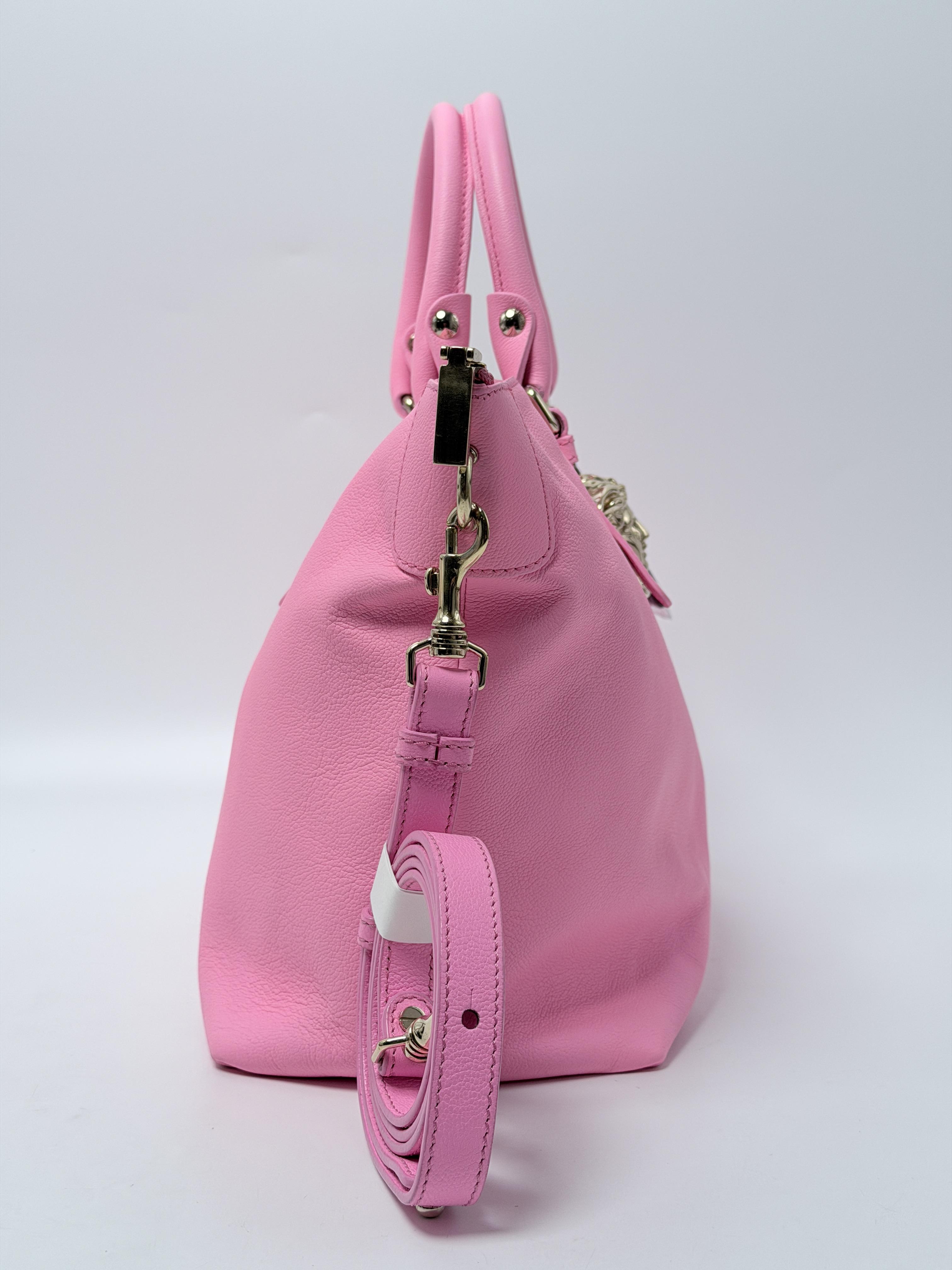 Palazzo Medusa Grained Tote Bag Marilyn Pink JD1508VS