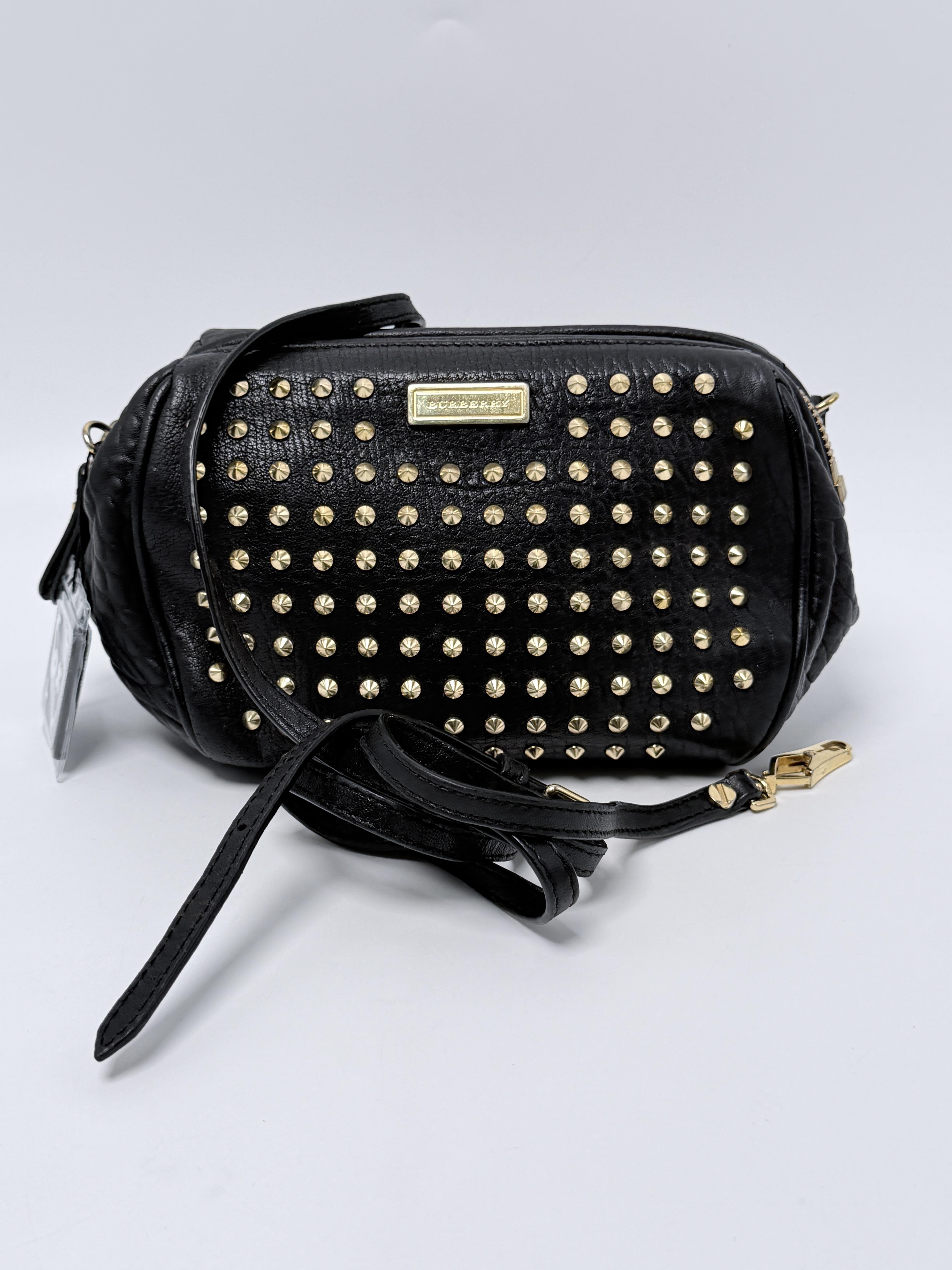 Prorsum Studded Calfskin Crossbody Barrel Clutch Bag JD1373BR