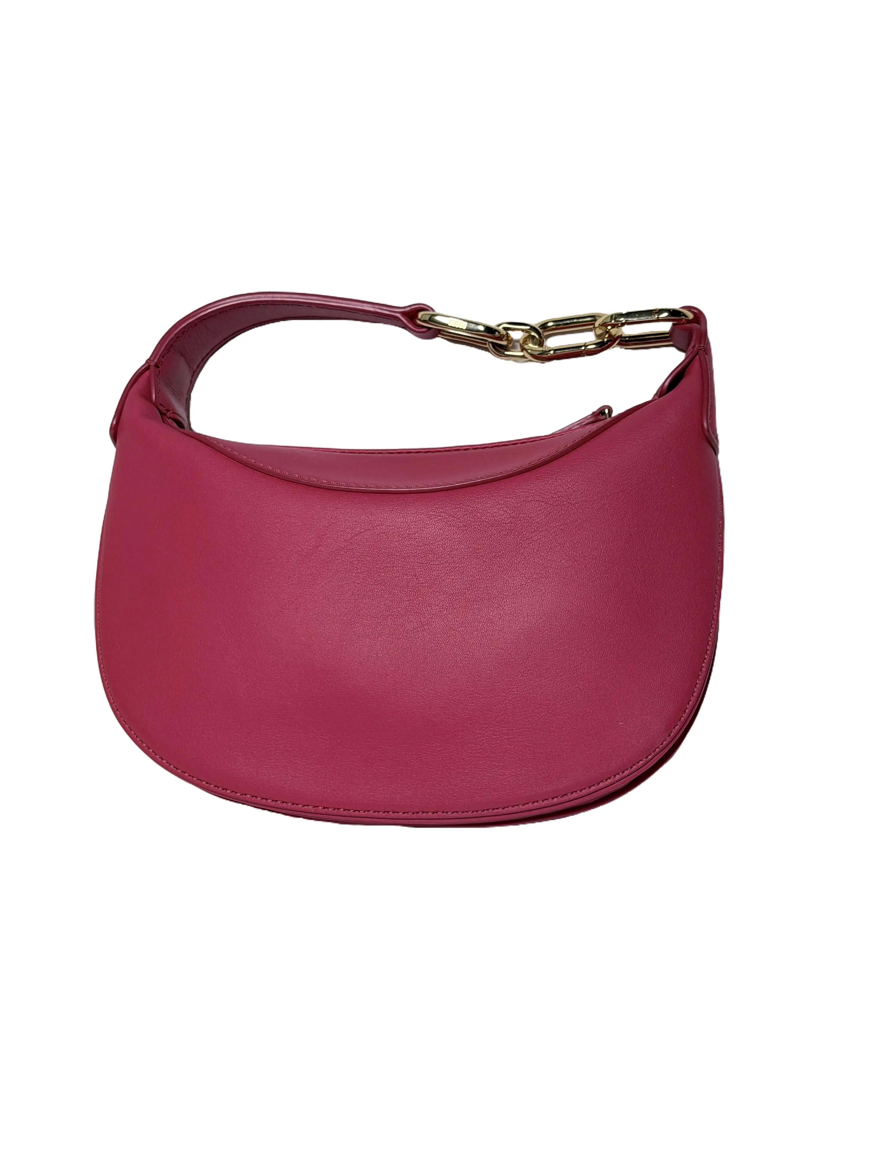 Pre-owned MCM Leather Shoulder Bags Authentic Small Aren Crescent Hobo Bag Shoulder Crossbody Handbag (Pink Visetos Canvas) JXMCM3