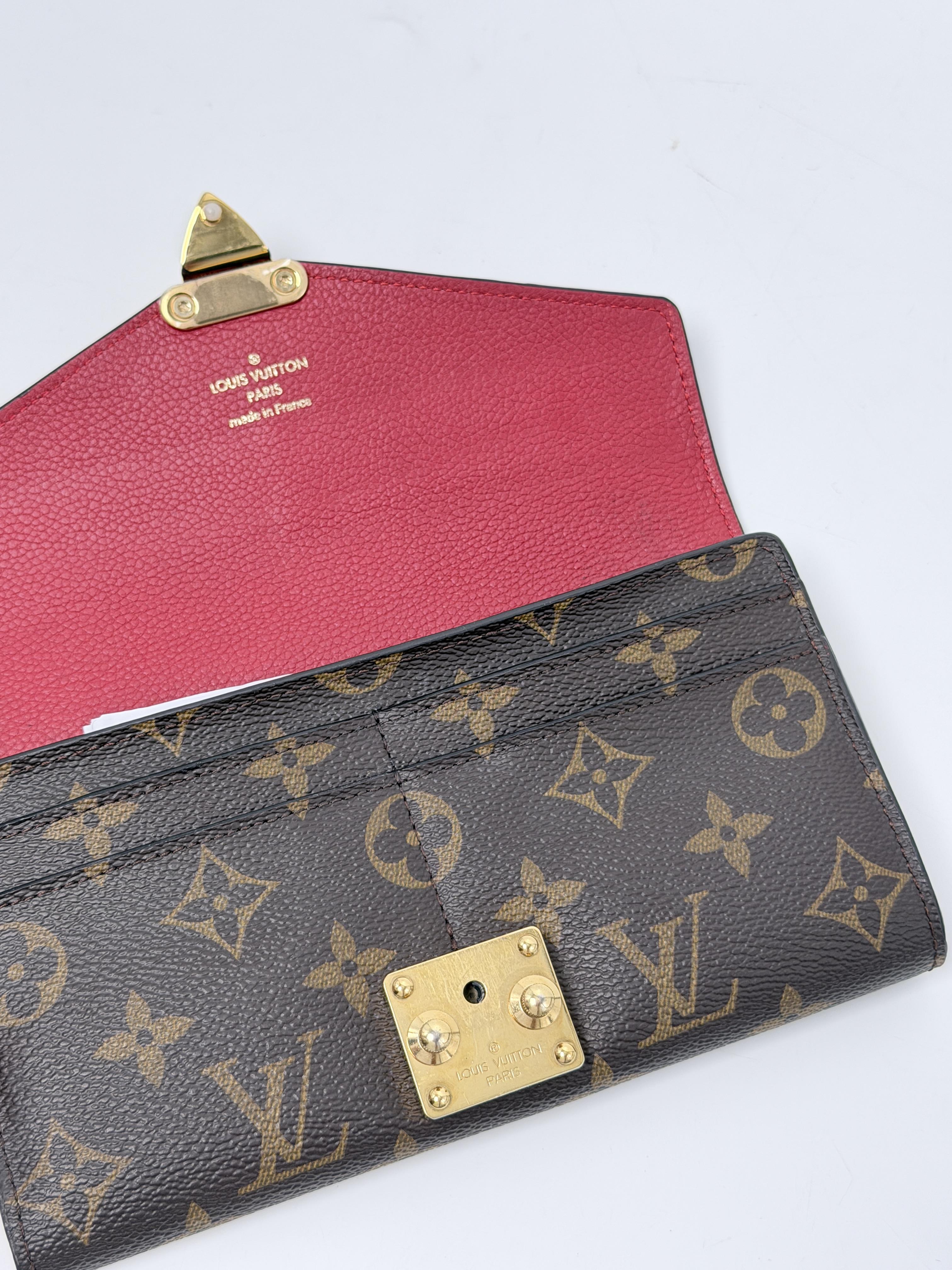 Monogram Pallas Long Wallet Flap Push Lock Gold HW JD1126LV