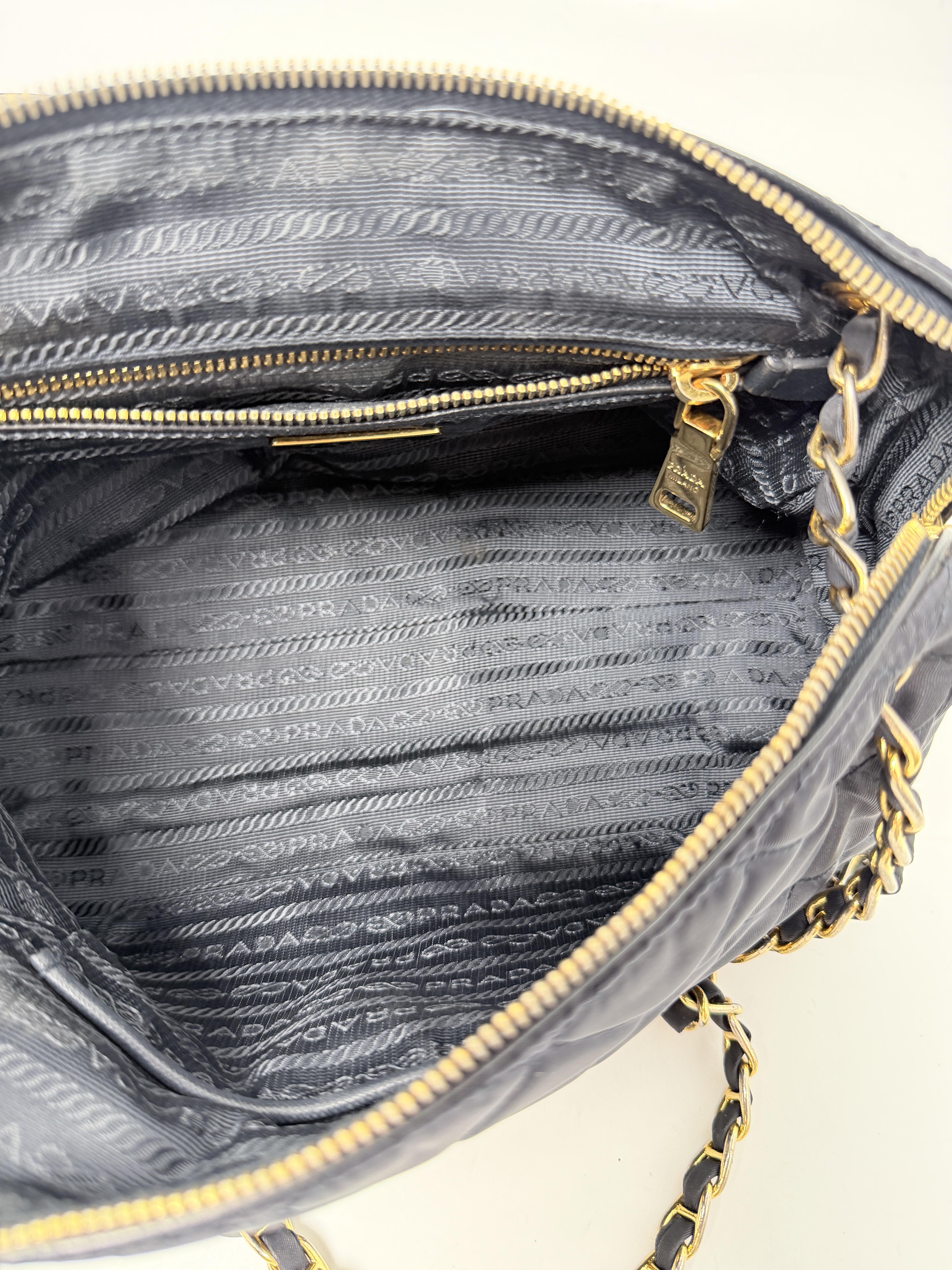 Tessuto Impuntu Quilted Shoulder Bag Crossbody Clutch Gold XU010PR