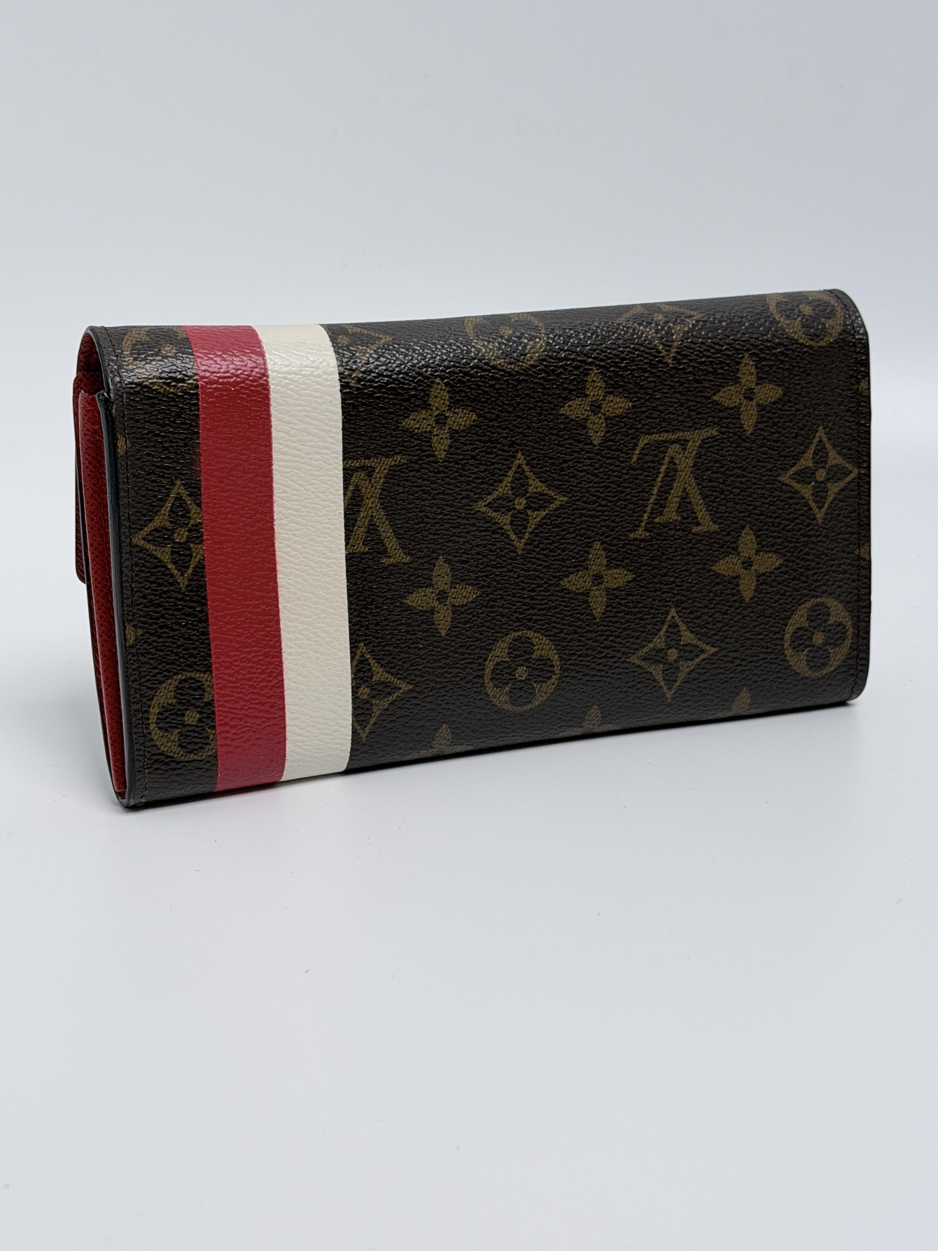 Monogram Groom Sarah Long Envelope Wallet Red JD410LV