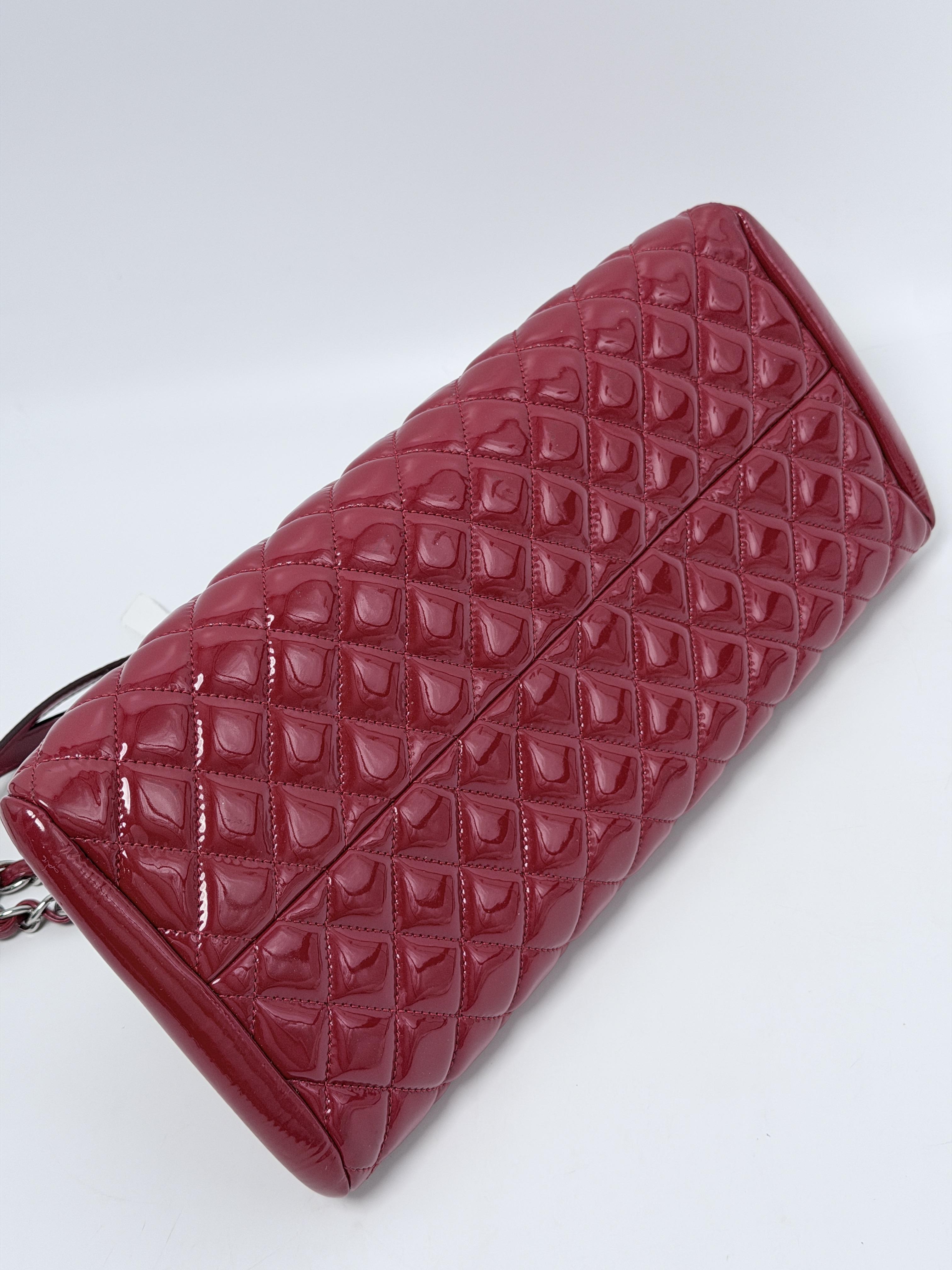 Just Mademoiselle Bowling Bag Quilted Red Shoulder Handbag JA1250CC