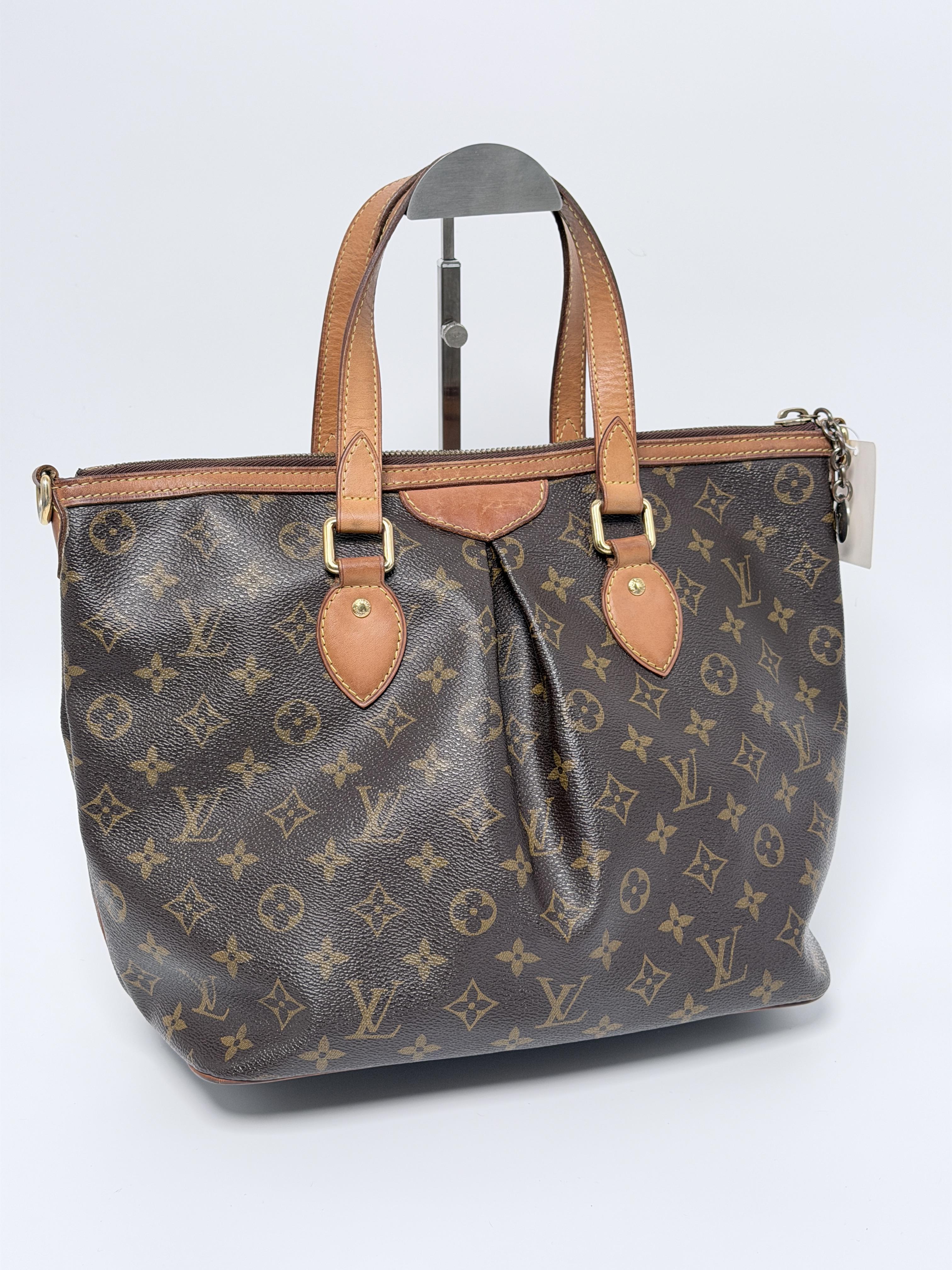 Pre-owned Louis Vuitton Leather Shoulder Bags Monogram Palermo PM Satchel with Shoulder Strap JXLV72