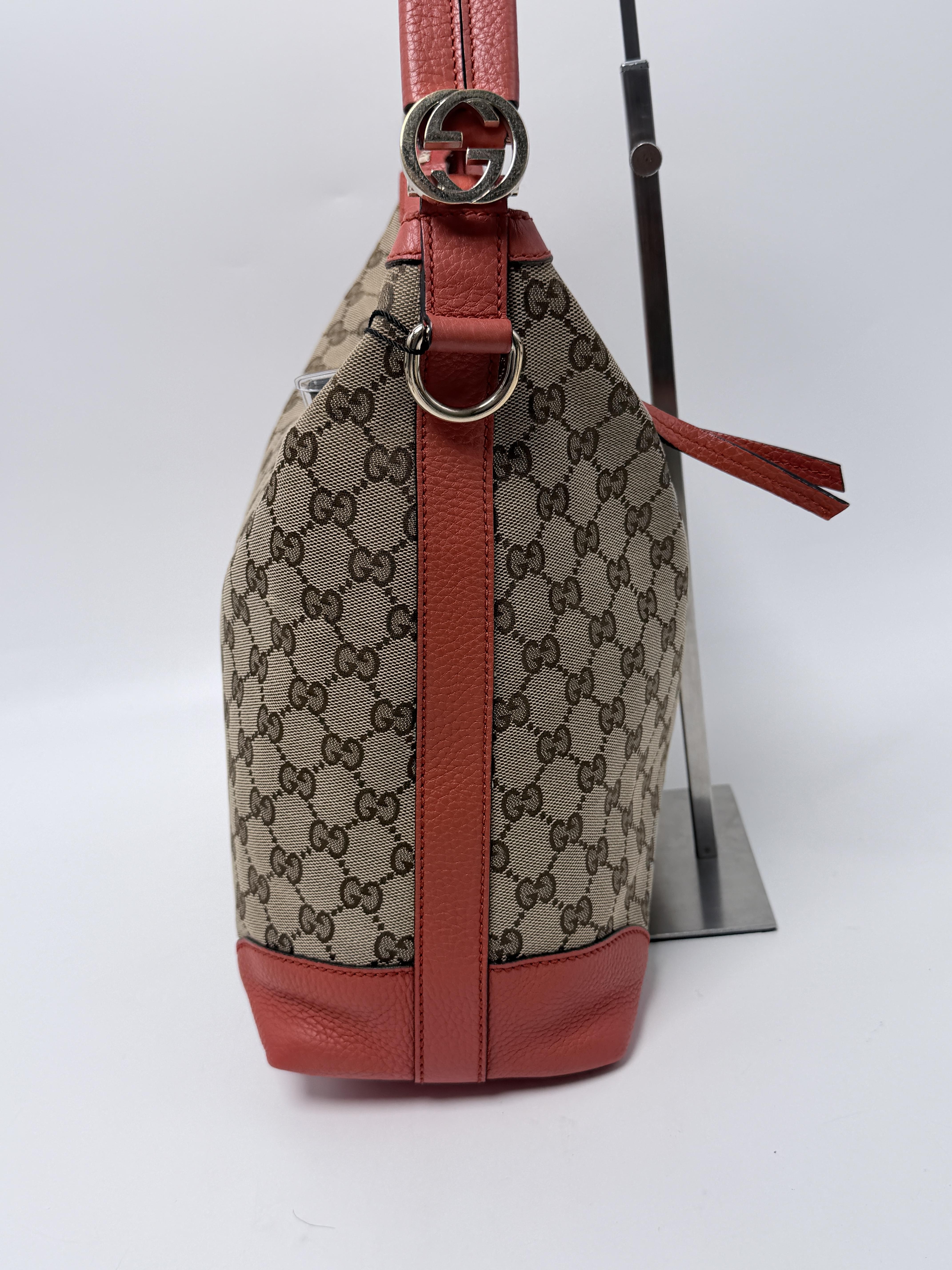 Miss GG Hobo 2WAY Shoulder Bag Beige Red JD1708GG