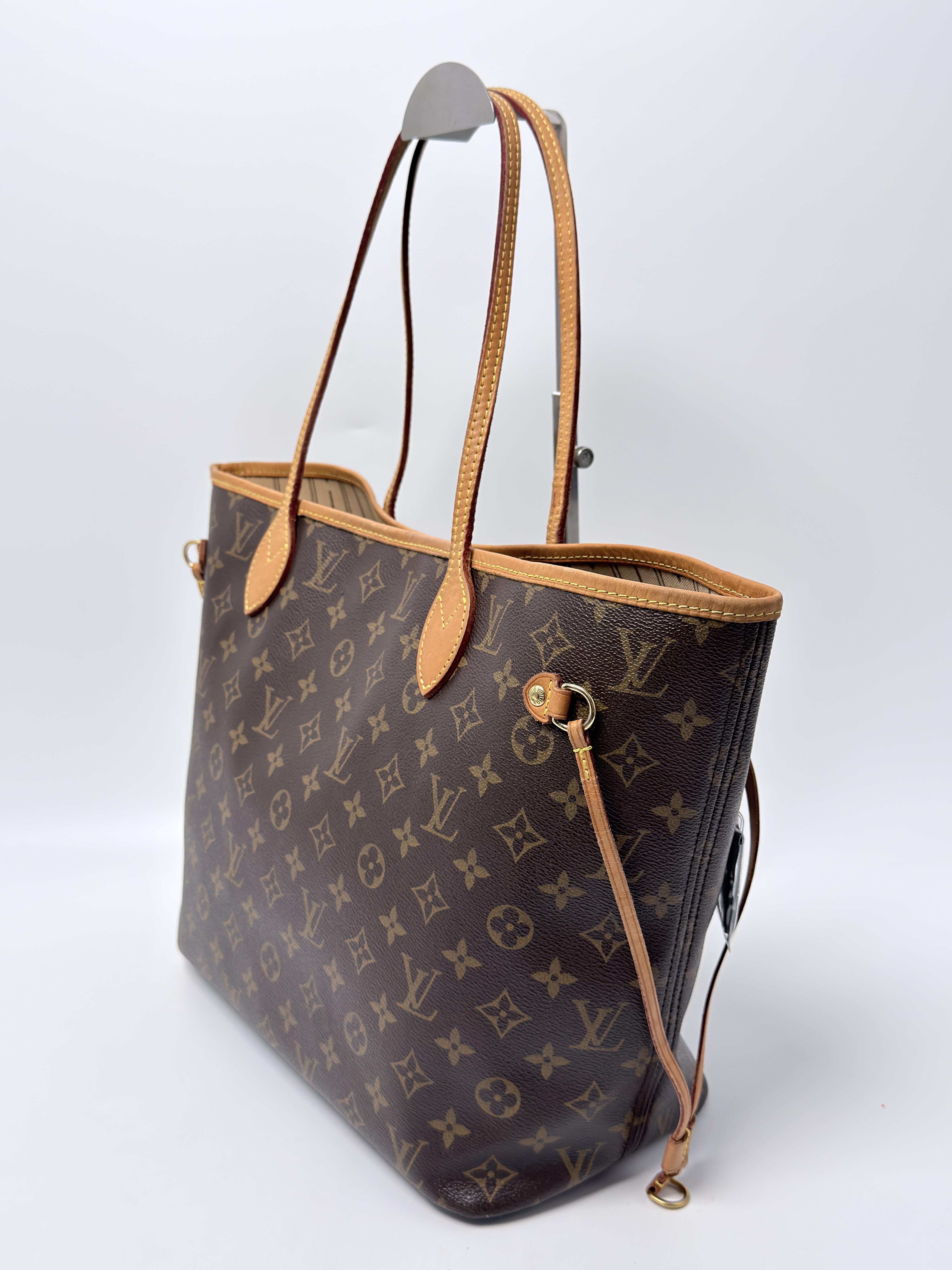 Neverfull Monogram MM Shopper Tote Bag Shoulder Handbag JA1425LV