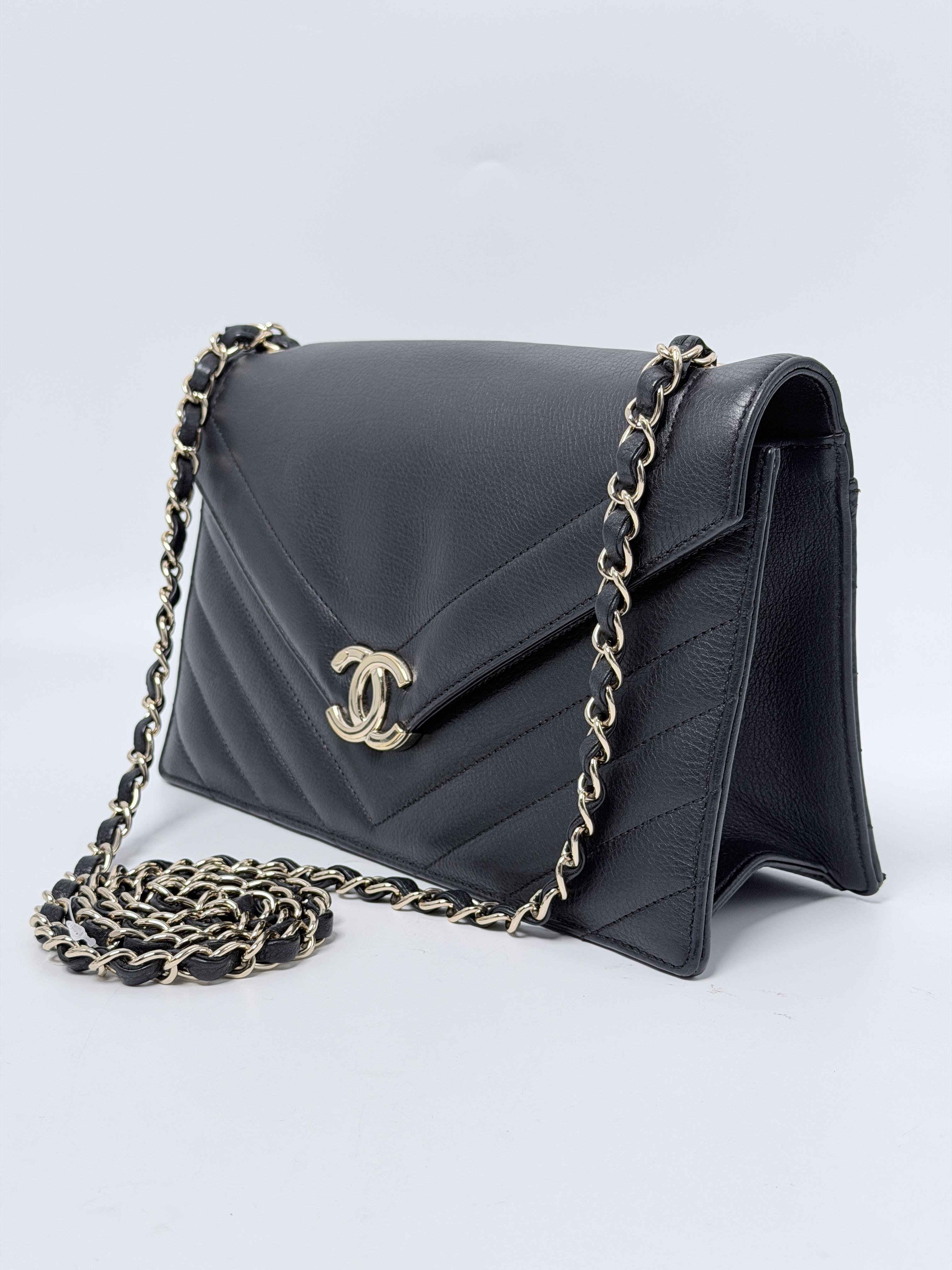 Statement Chevron Envelope Flap Crossbody Shoulder Bag ZS069CC