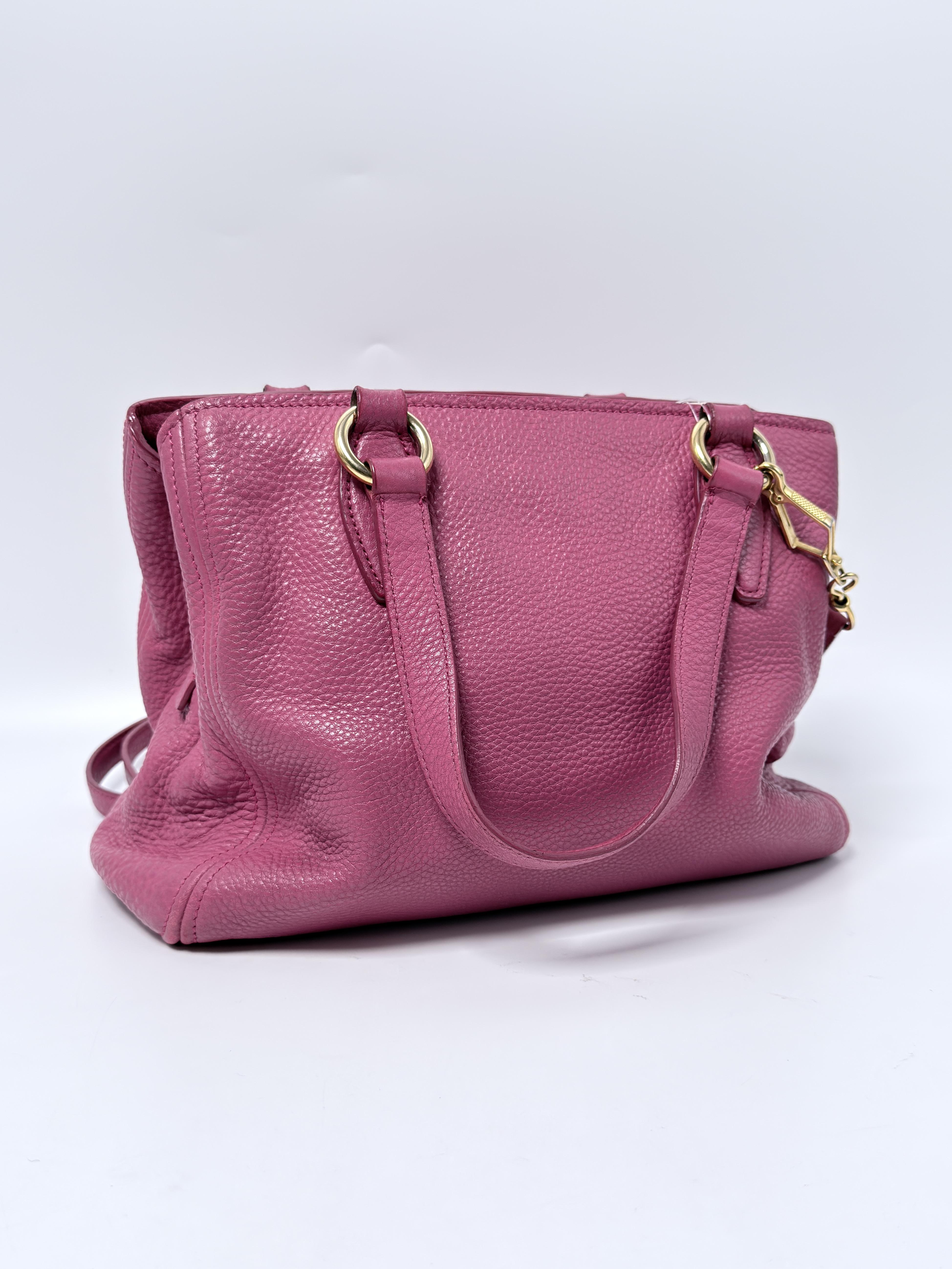 Vitello Caribu Pink Tote Bag Satchel Shoulder Crossbody XU009MM