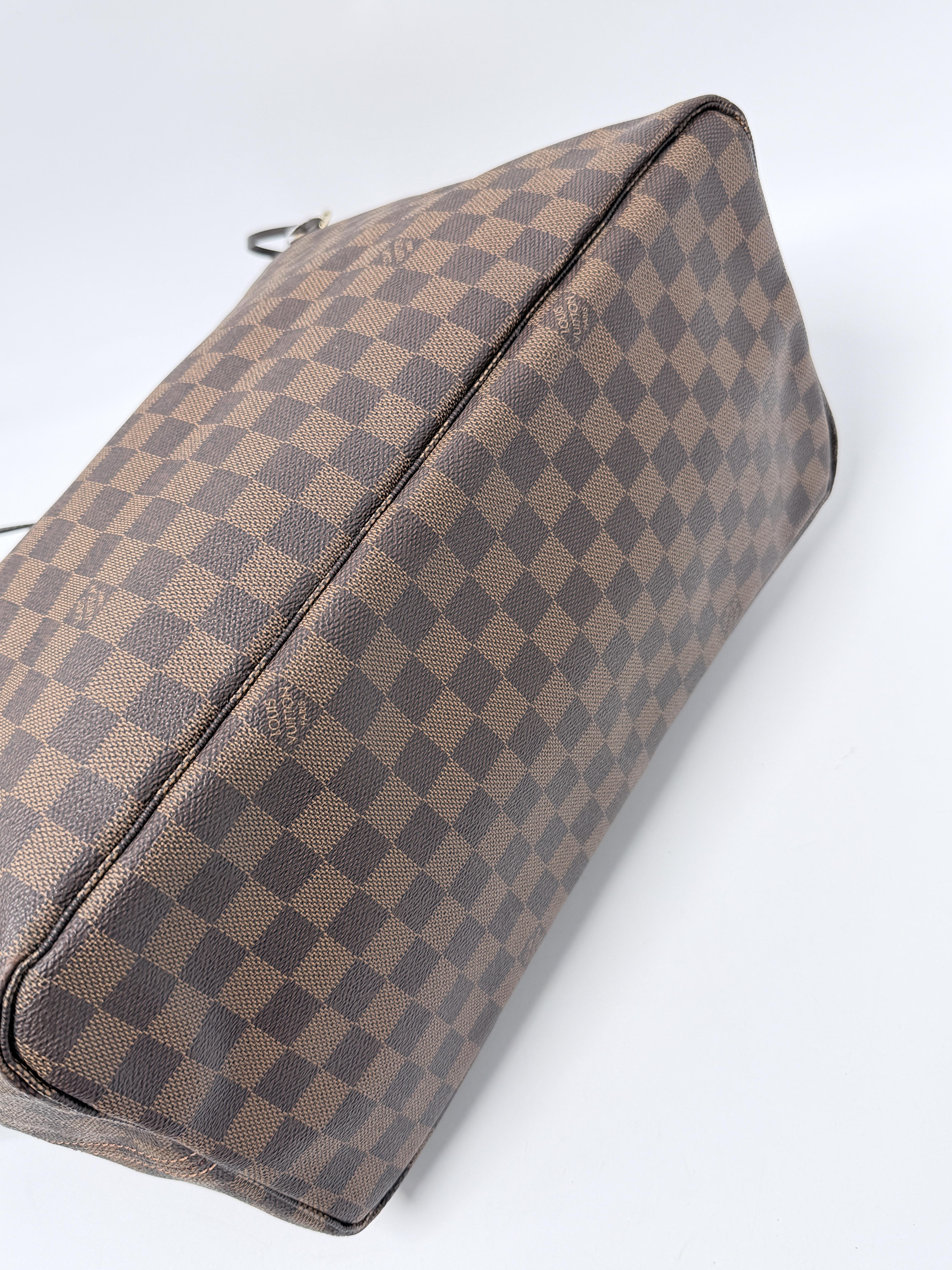 Damier Ebene Neverfull GM Shopper Tote Bag Top Handle Handbag JE736LV