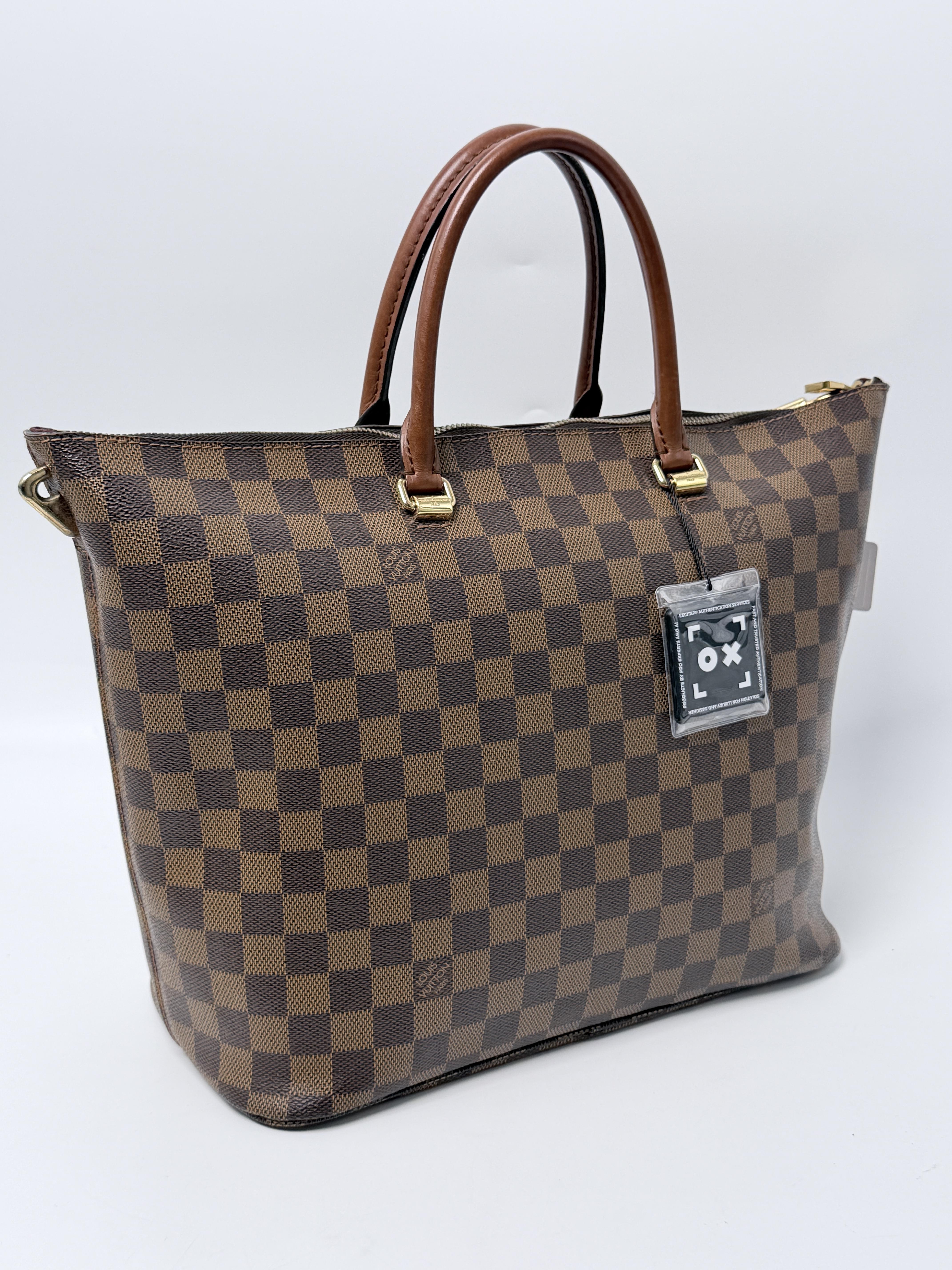 Damier Ebene Belmont MM Tote Shoulder Bag JE740LV