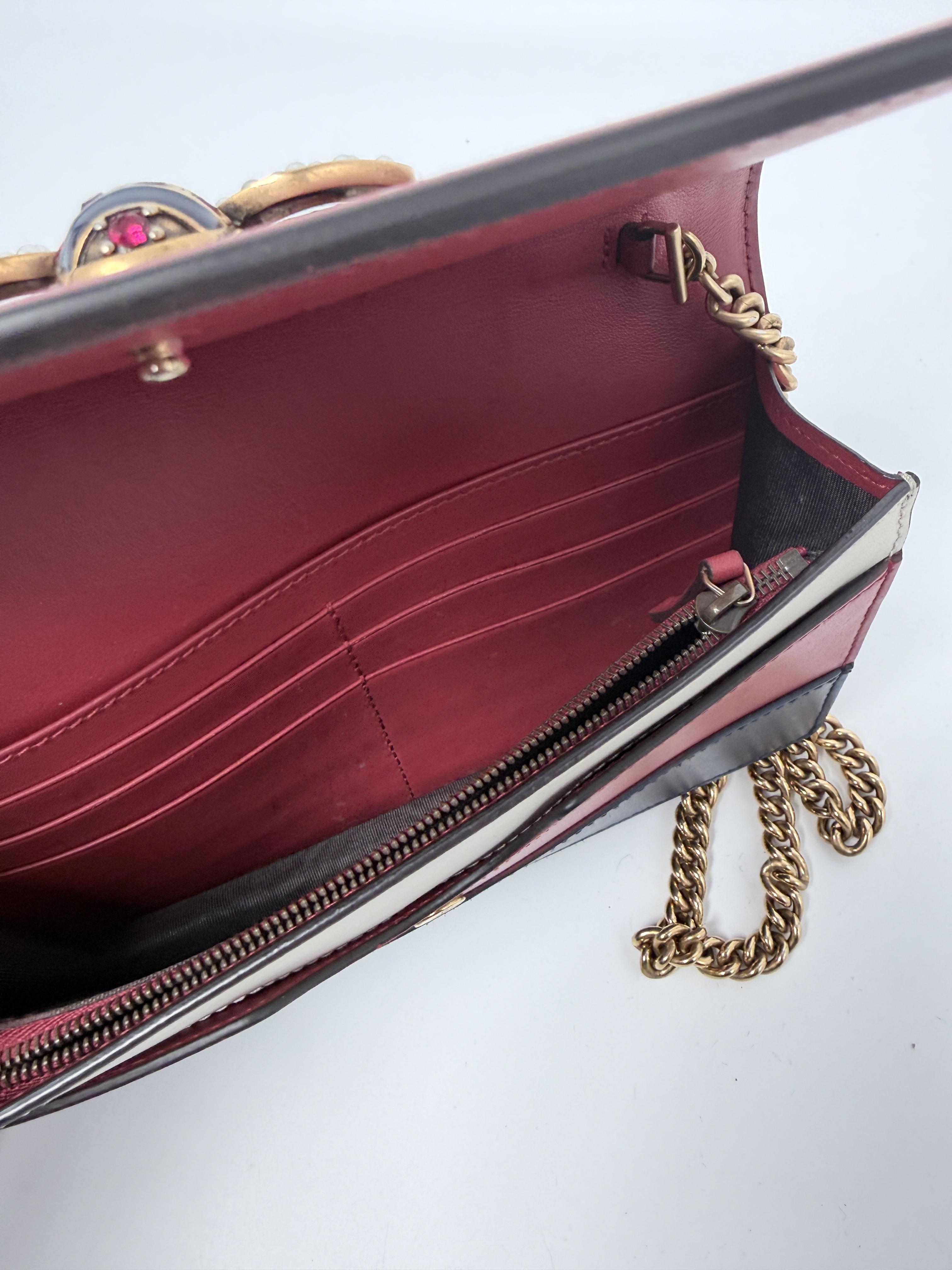 Queen Margaret Bee Wallet on Chain Crossbody Bag Shoulder Handbag JD214GG