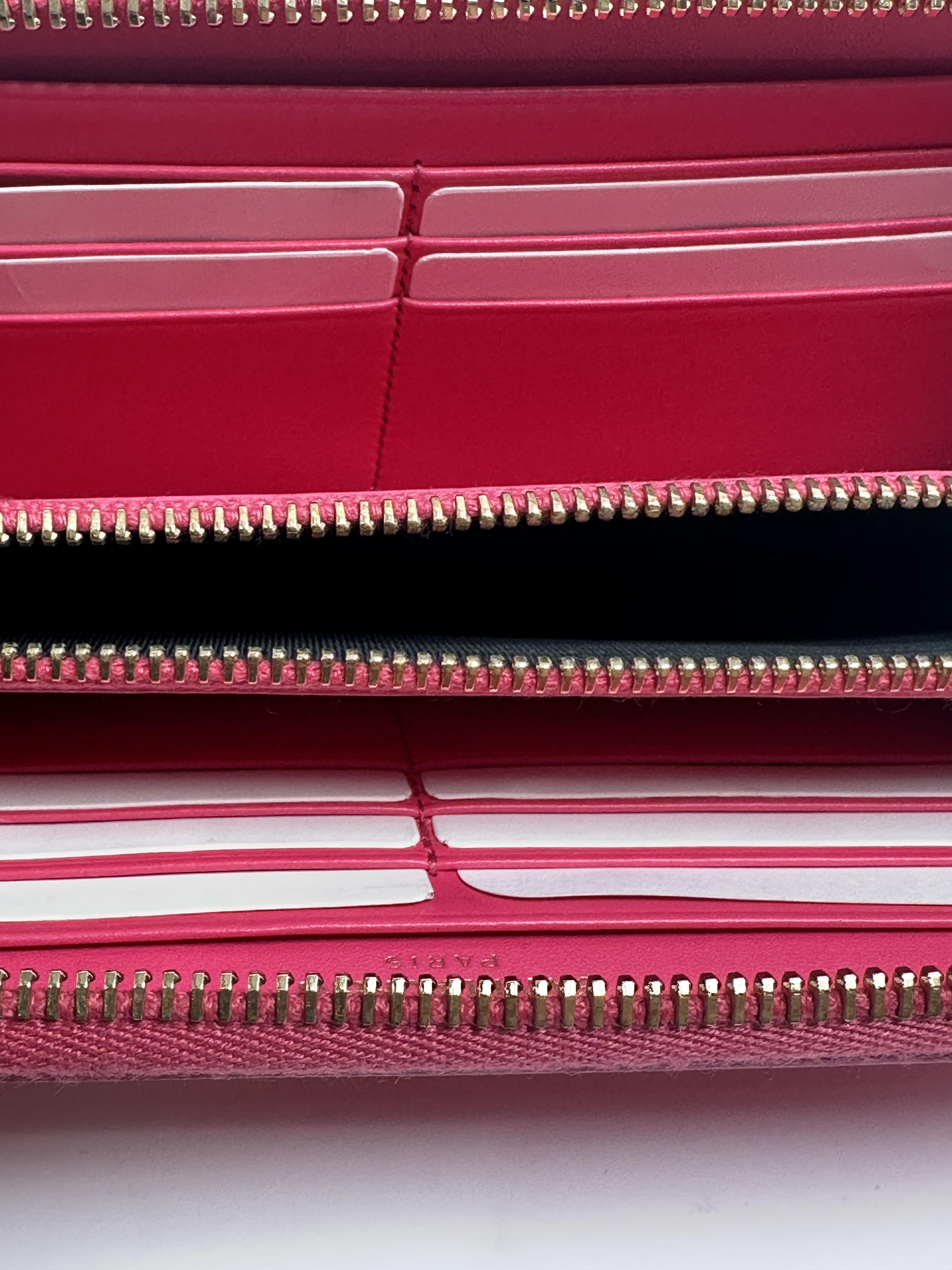 Saint Laurent Zip Around – Neon Pink JD158Y