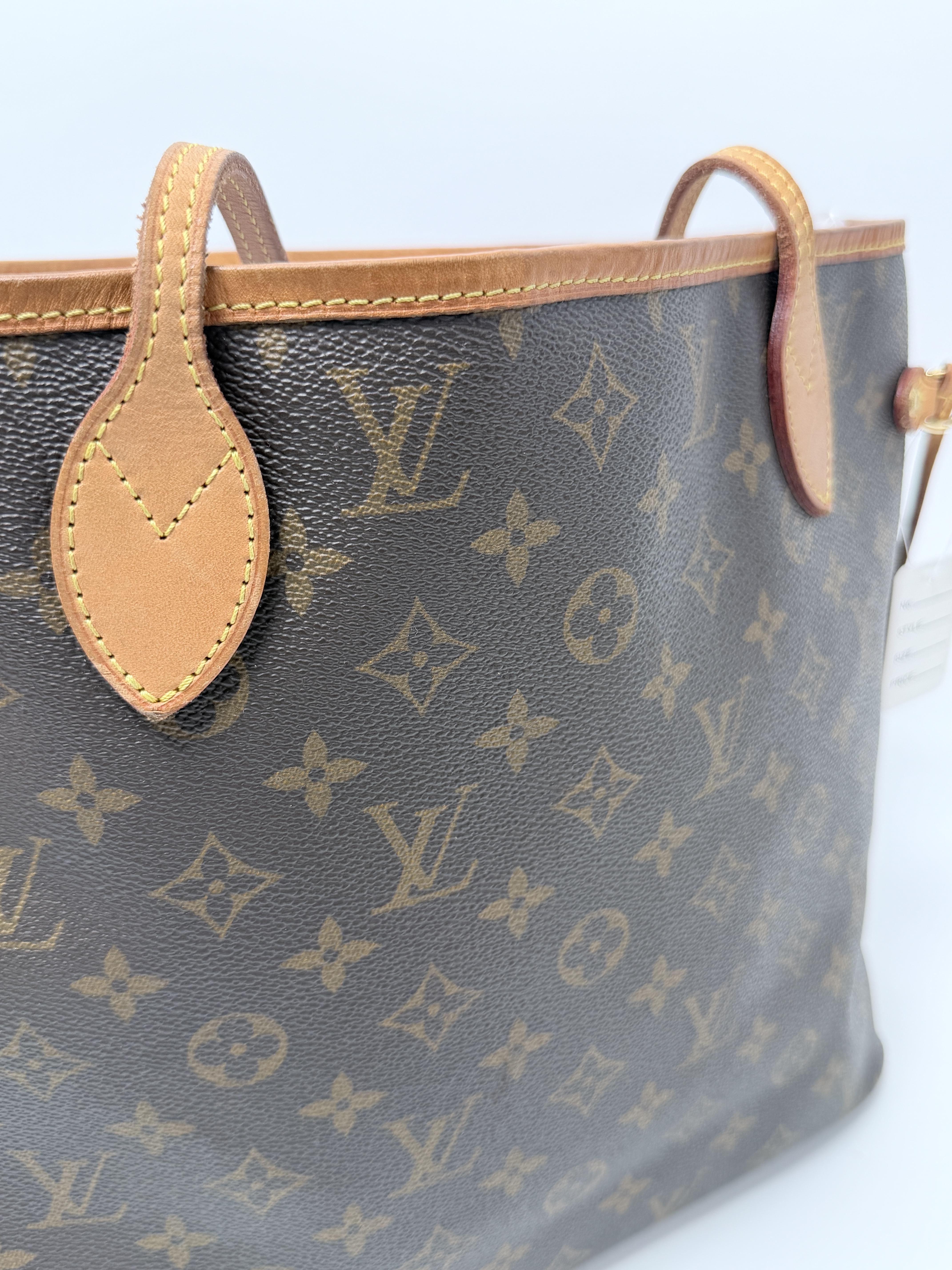 Neverfull MM Monogram Shopper Tote Bag Shoulder Handbag HB023LV