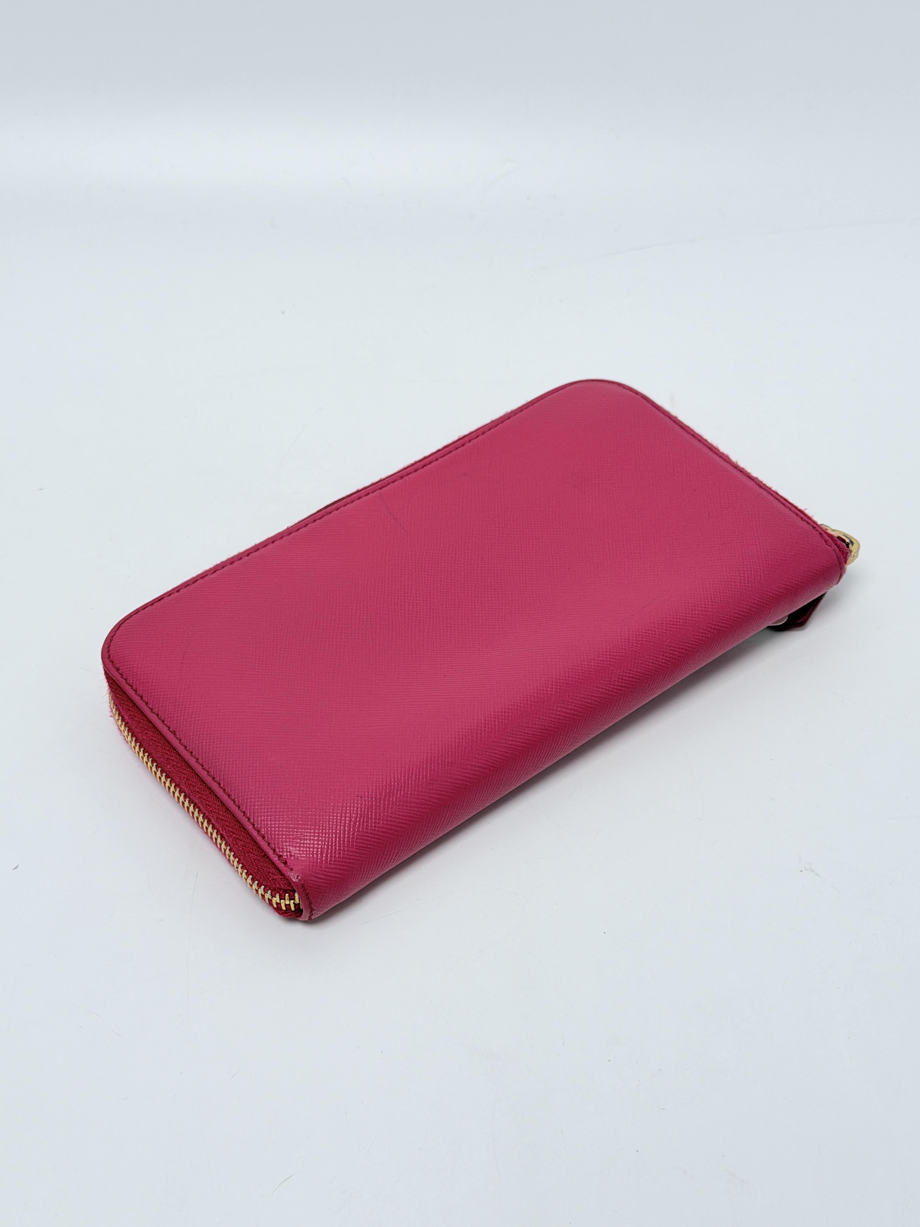 Vitello Move Zip Around Continental Long Wallet Peonia Pink JD1532PR
