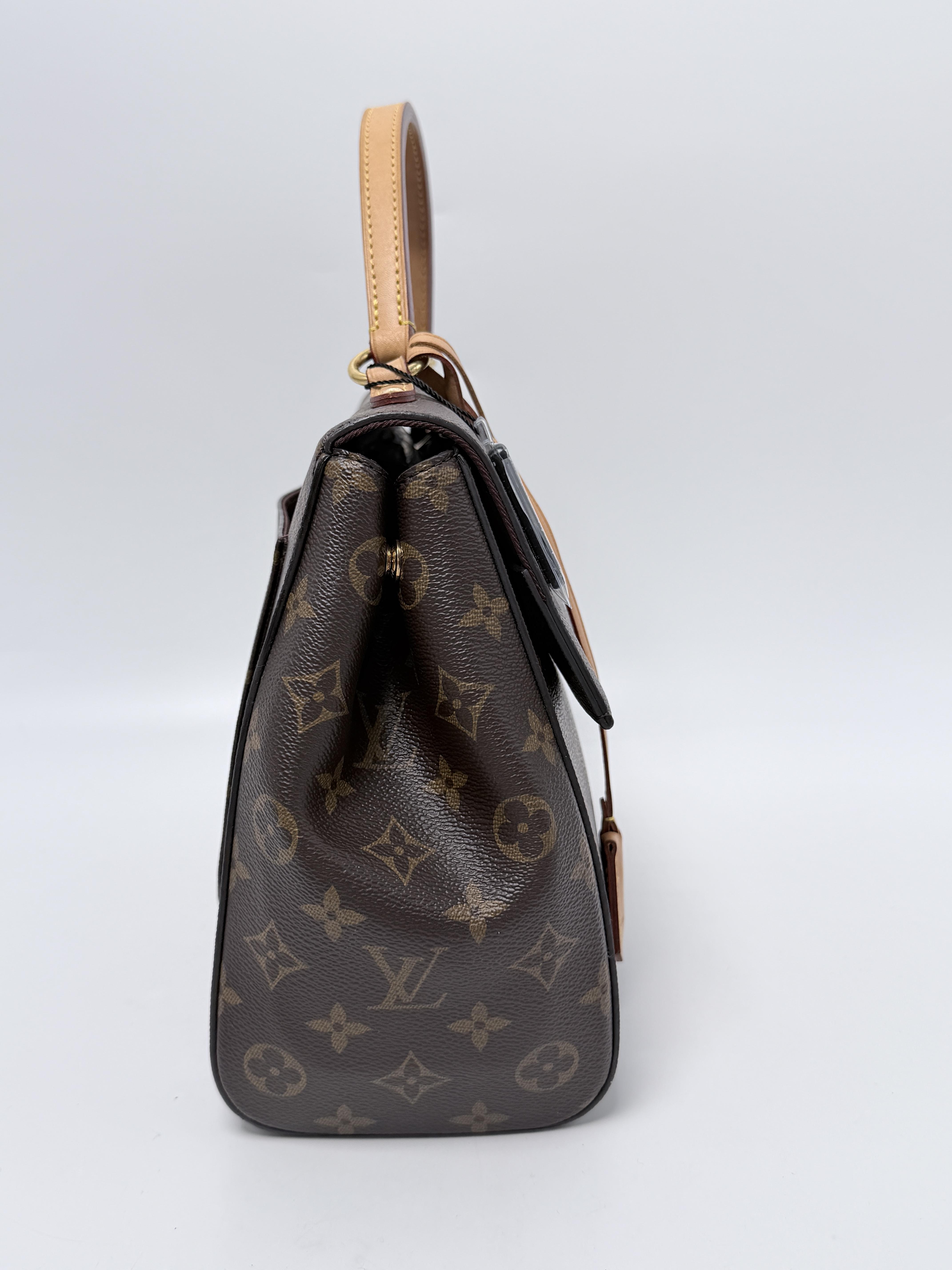 Cluny MM Monogram Bordeaux Blue Top Handle Shoulder Bag JD1387LV