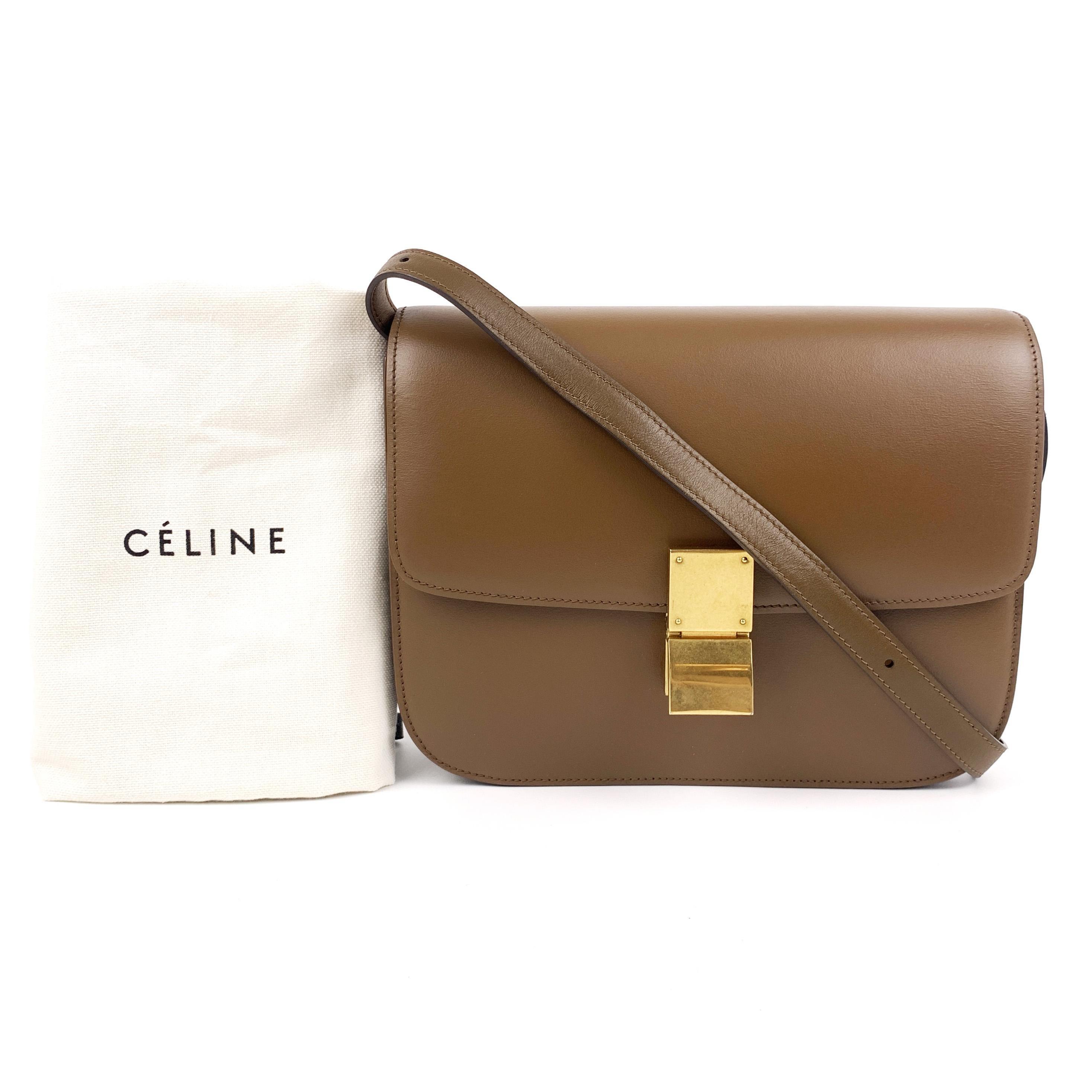 Pre-owned Celine Leather Crossbody Bags Brown Box Medium Shoulder/Crossbody Bag Sku:SH12 2016