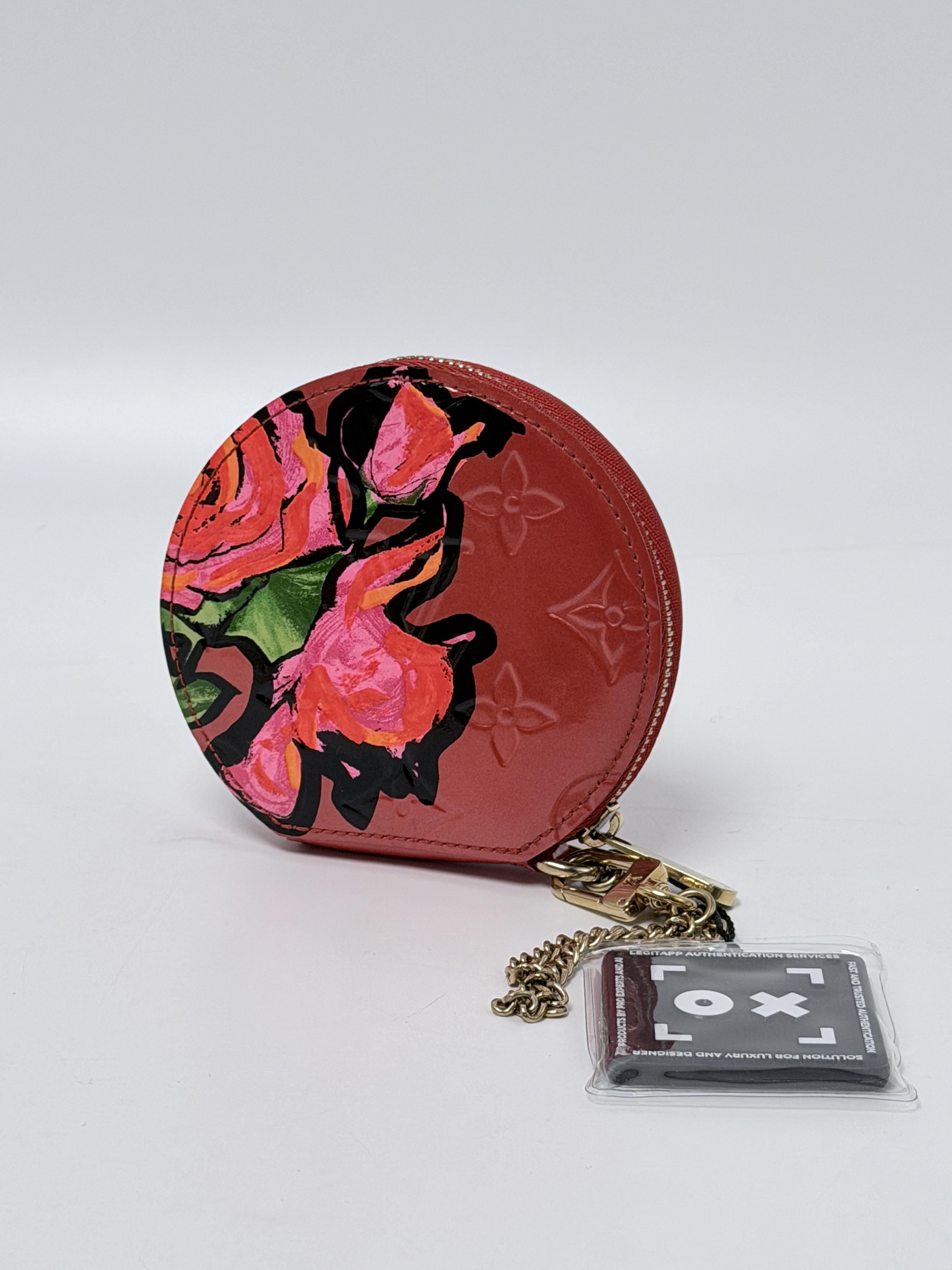 x Stephen Sprouse Limited Edition Pink Vernis Roses Chapeau Wallet JD1130LV