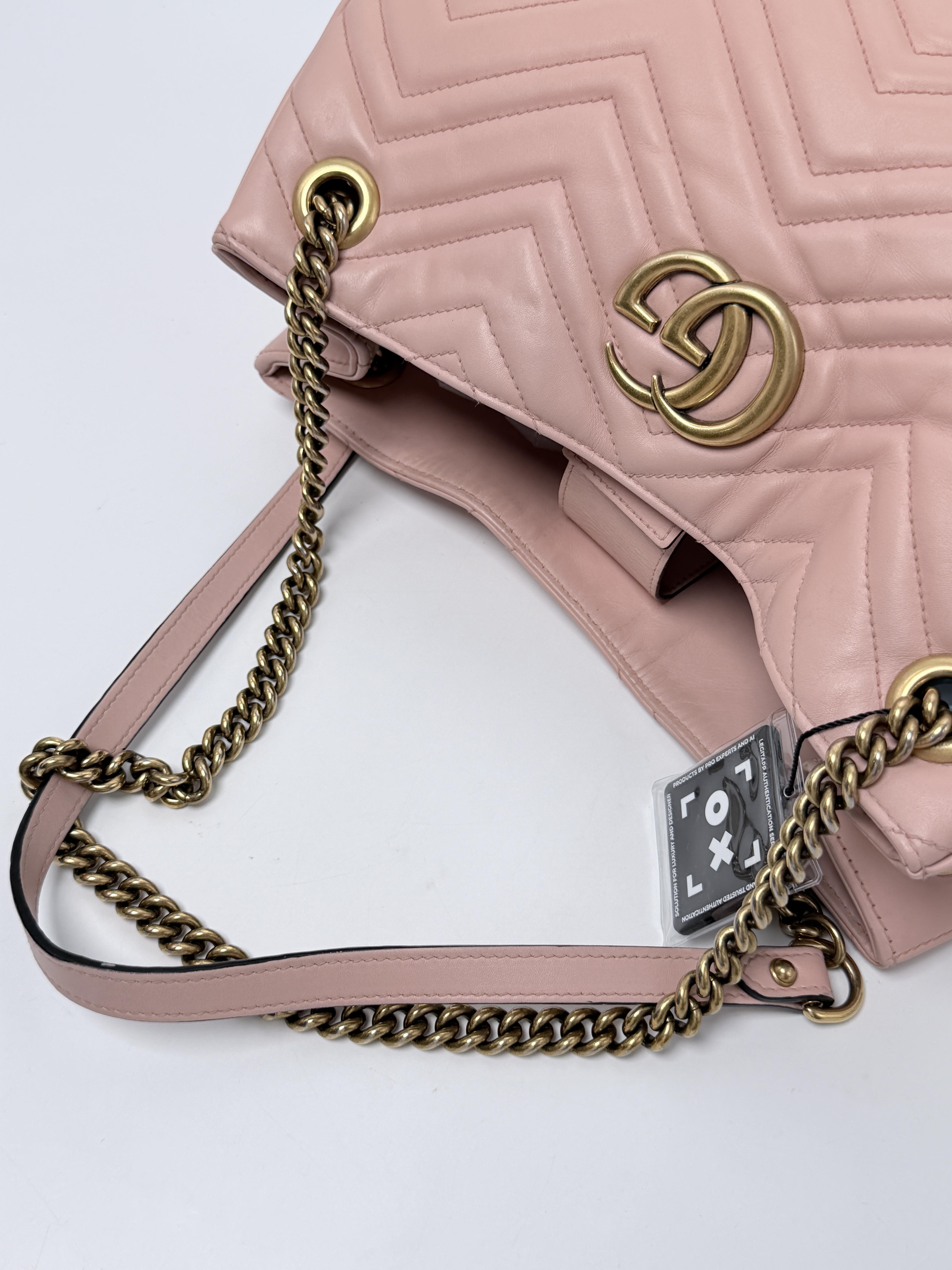 GG Marmont Medium Matelasse Shoulder Bag Handle Handbag Pink JD1634GG