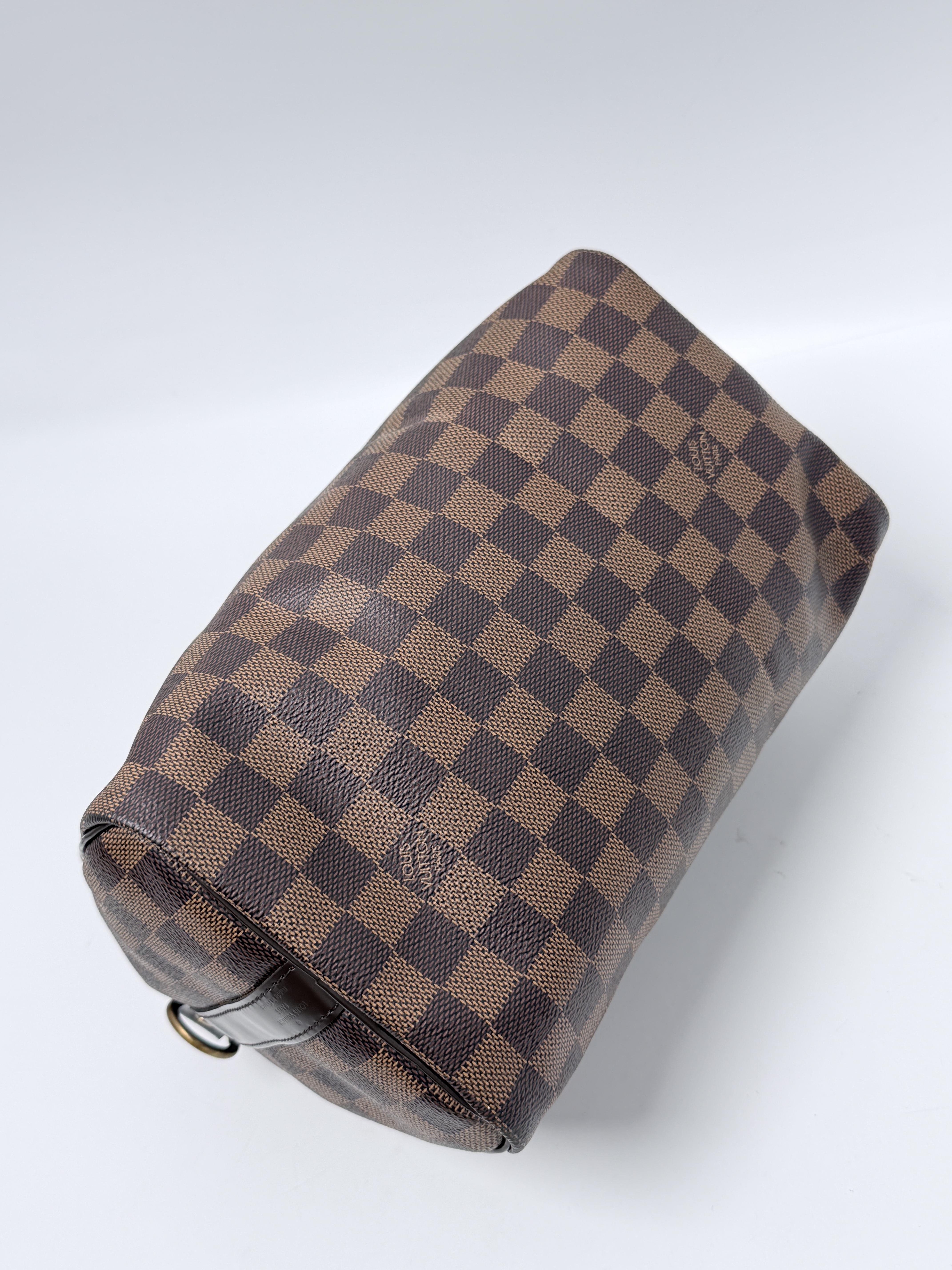 Speedy Bandouliere 25 Damier Ebene Crossbody Satchel Shoulder Bag XU083LV