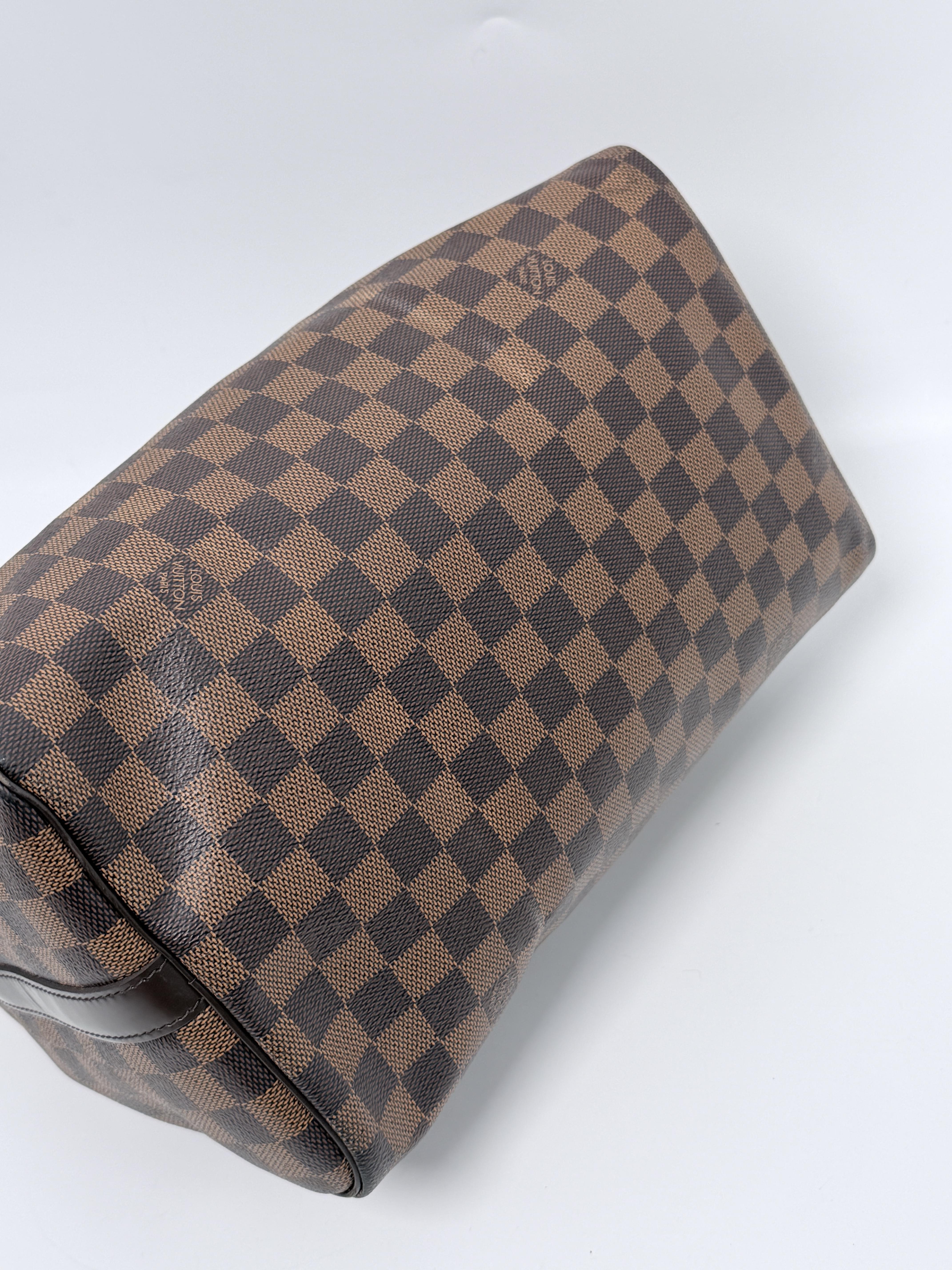 Speedy Bandoulière 30 in Damier Ebene Canvas Shoulder Bag Top Handle Handbag XU001LV