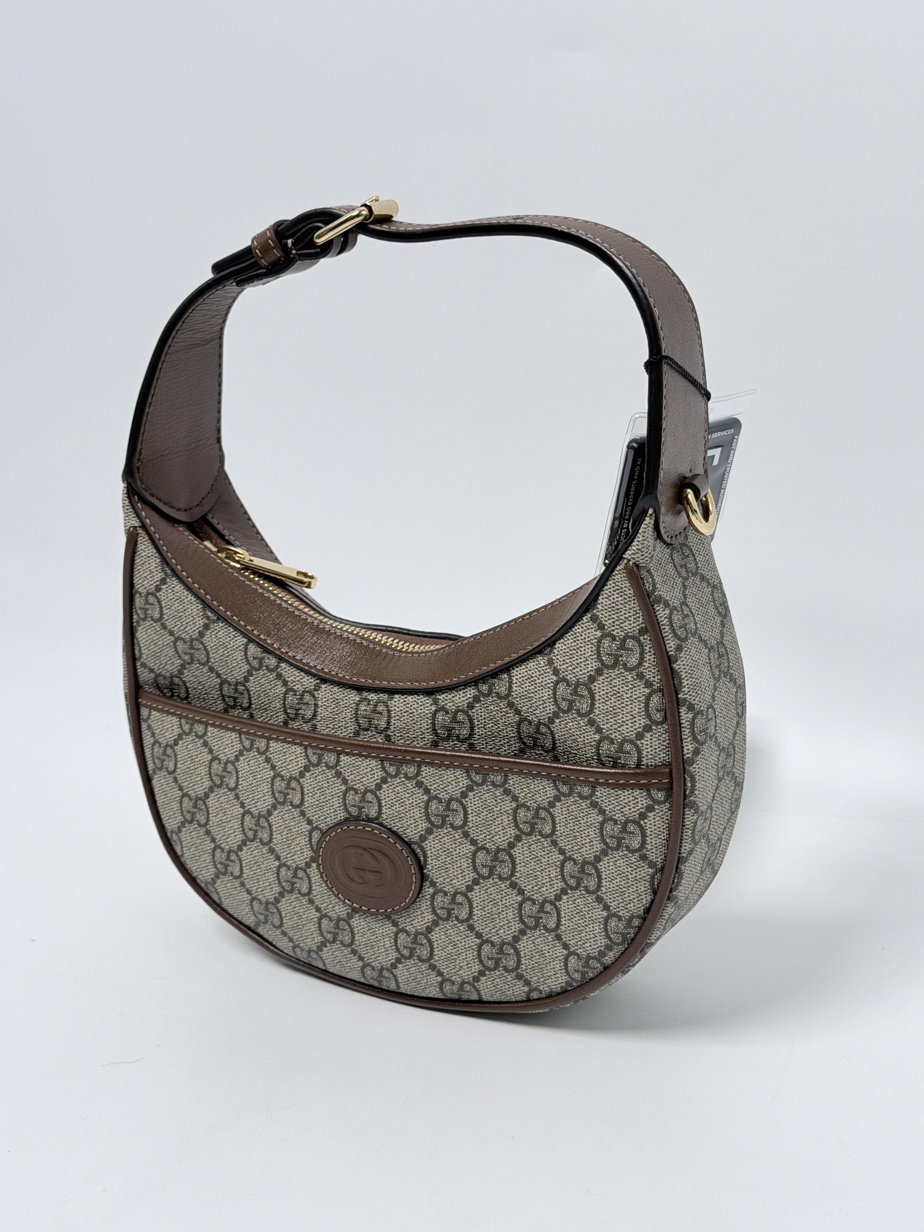 Half Moon Mini Bag GG Supreme Interlocking G Hobo Shoulder Purse JD1058GG