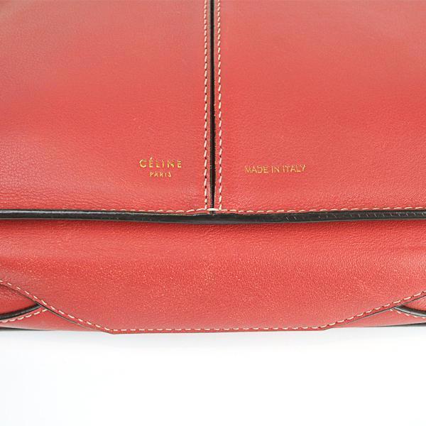 Smooth Calfskin Tri Fold Clutch on Chain Bright Red CE4 71525 BK2