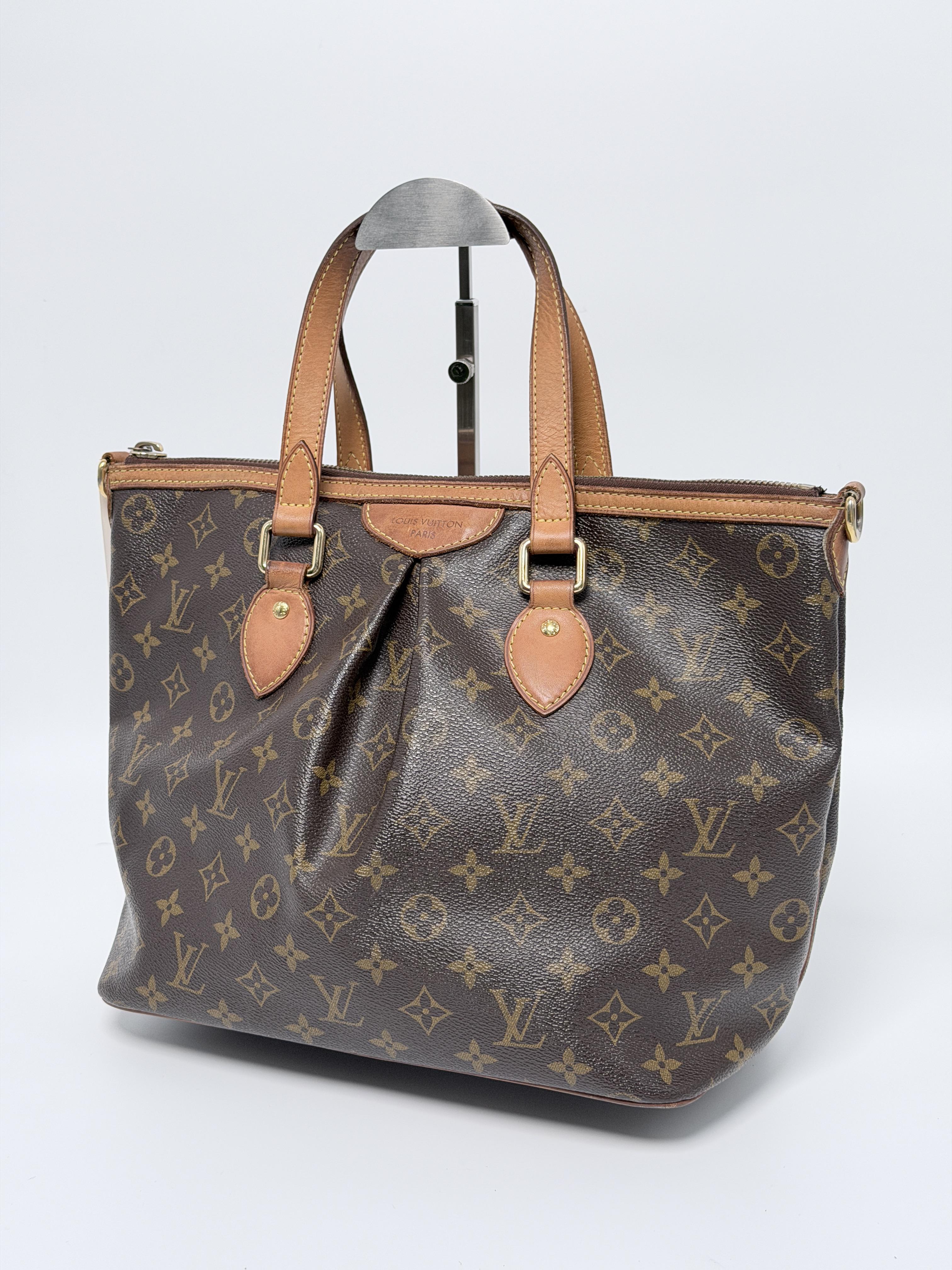 Pre-owned Louis Vuitton Leather Shoulder Bags Monogram Palermo PM Satchel with Shoulder Strap JXLV72