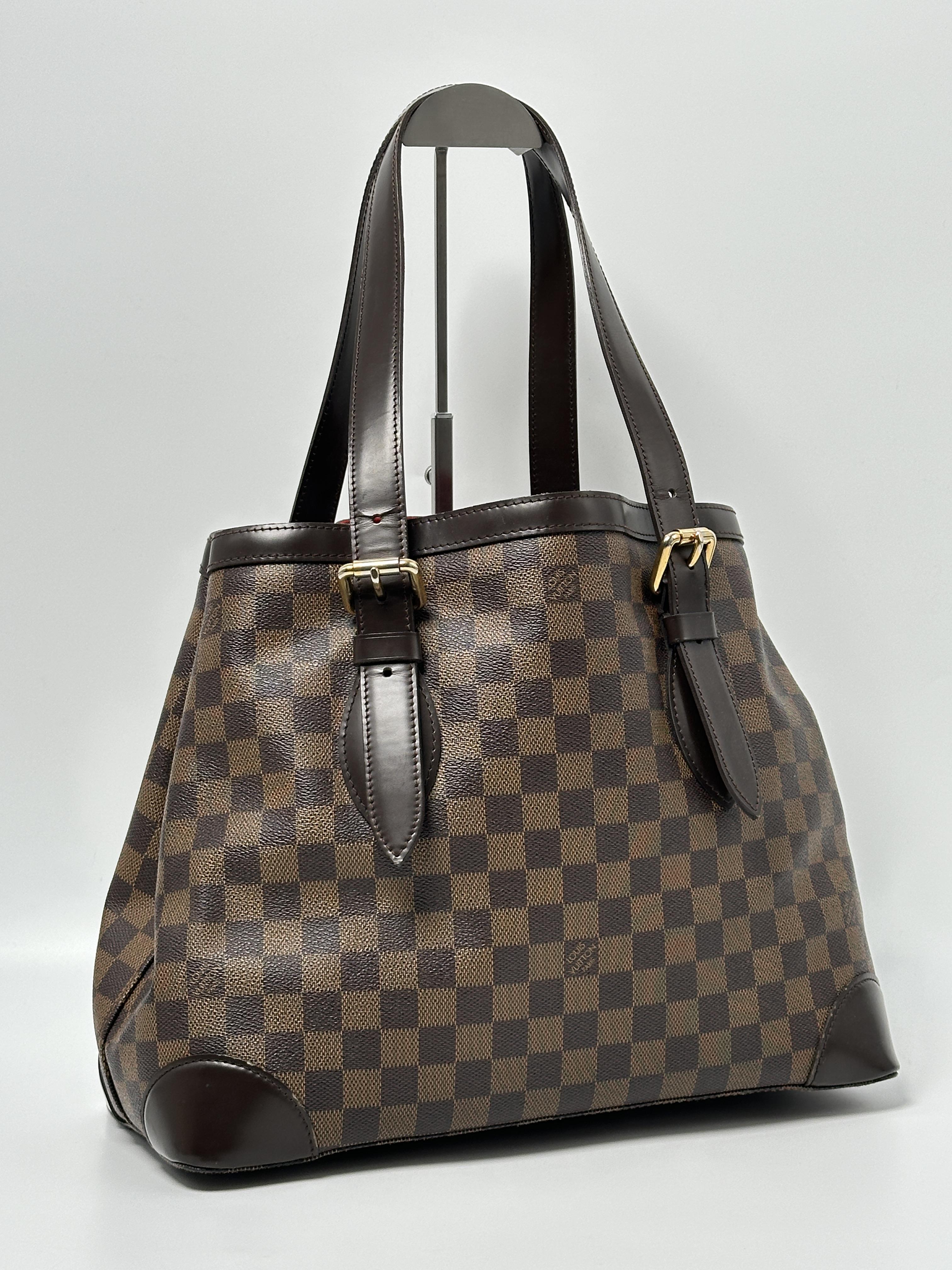 Damier Ebene Hampstead MM Shoulder Bag Handle Handbag JA309LV