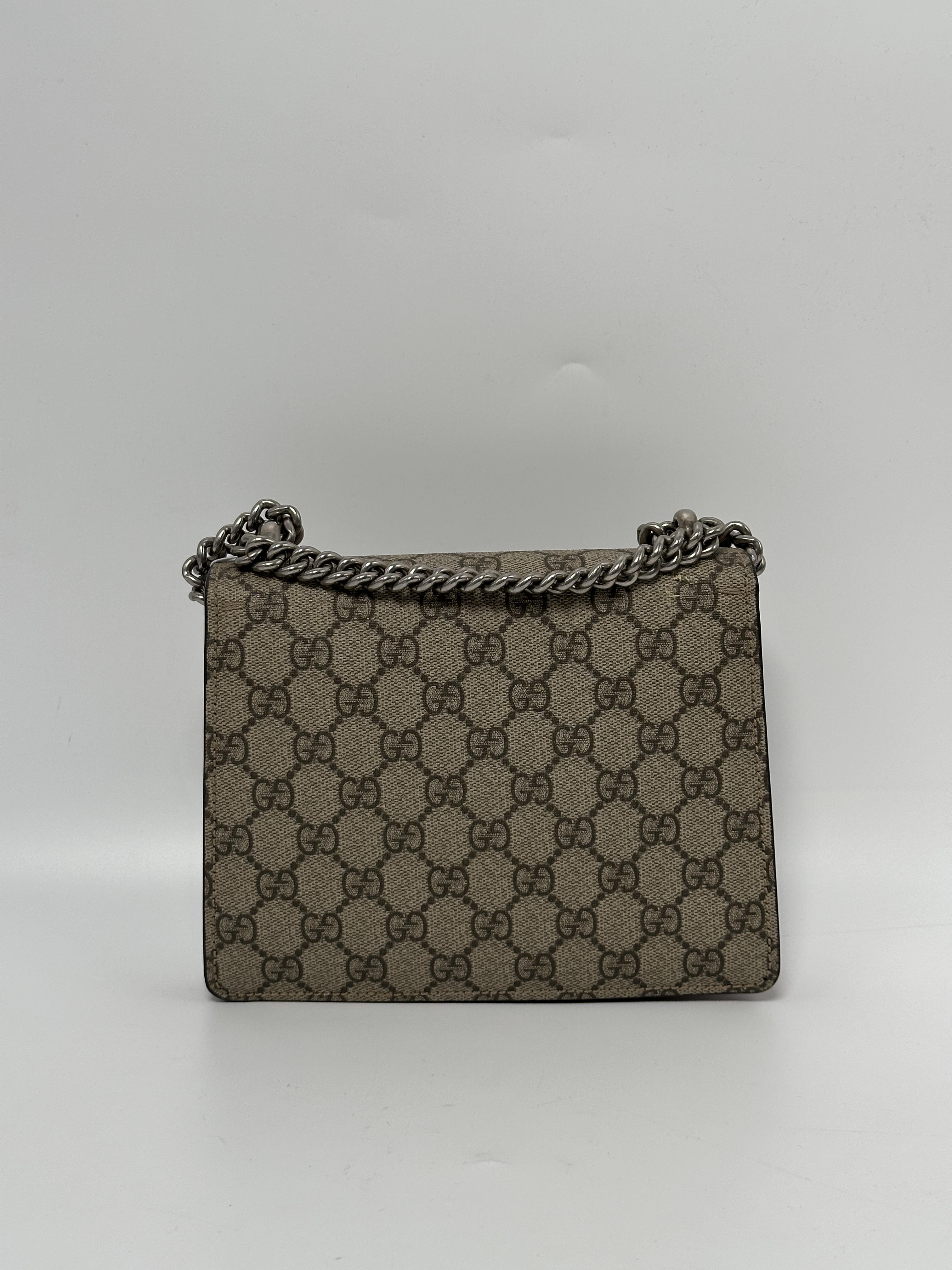 Pre-owned GUCCI Canvas Crossbody Bags authentic Dionysus GG Supreme mini shoulder bag crossbody bag SH383GG