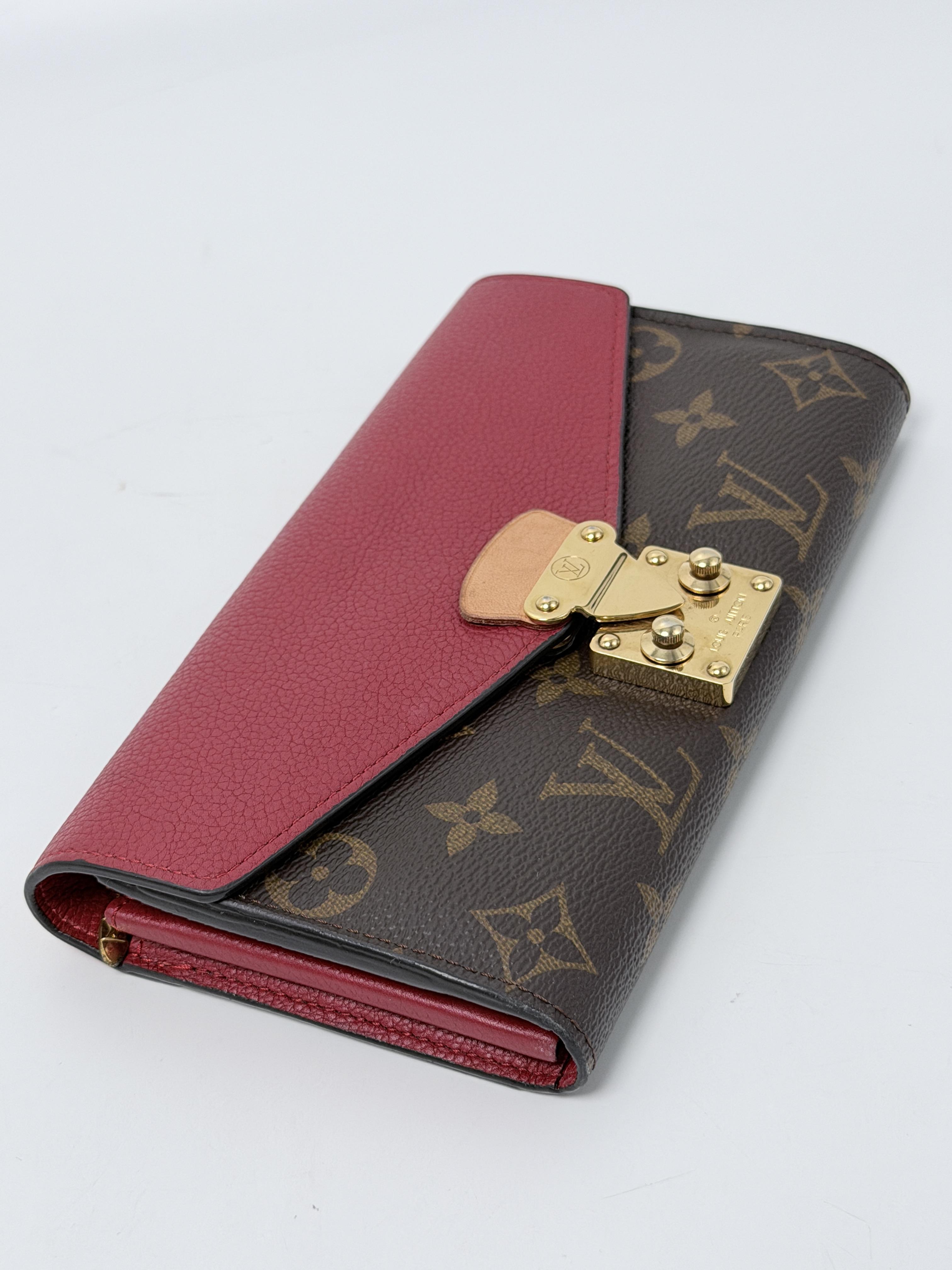 Monogram Pallas Long Wallet Flap Push Lock Gold HW JD1126LV