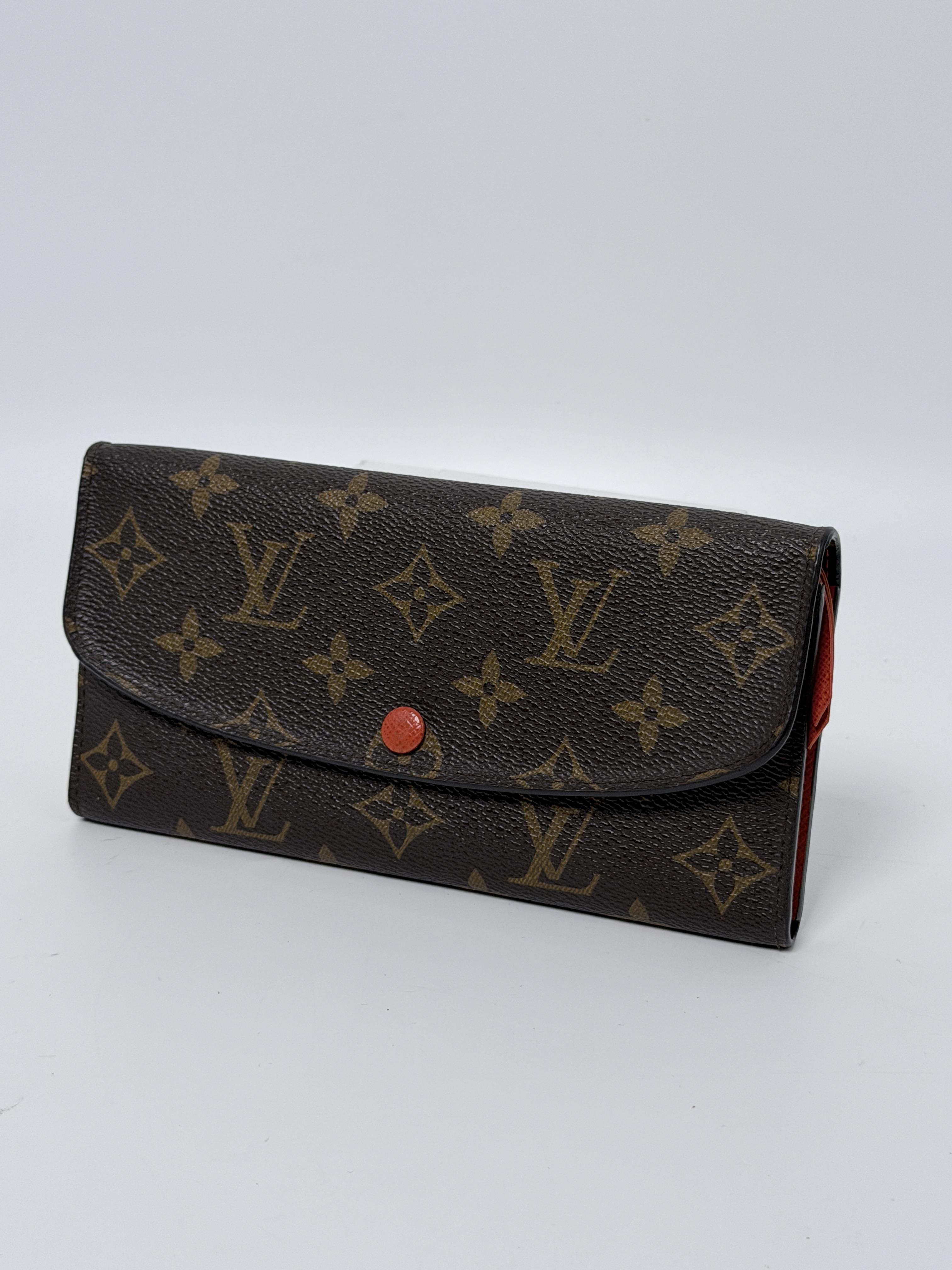 Monogram Emilie Long Envelope Wallet Rouge Red JD299LV