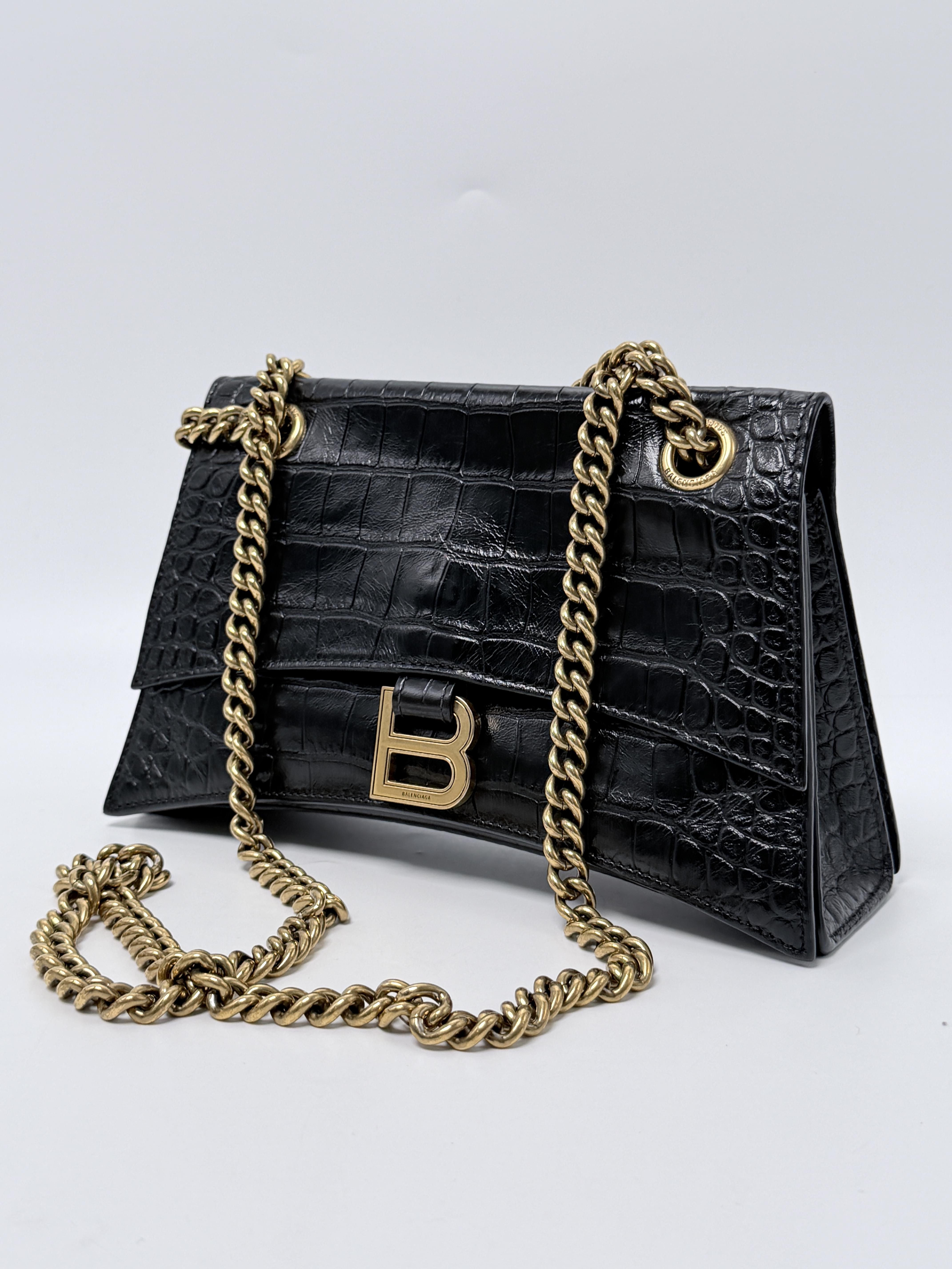 Crush Small Crocodile Embossed Chain Bag ZS003BB