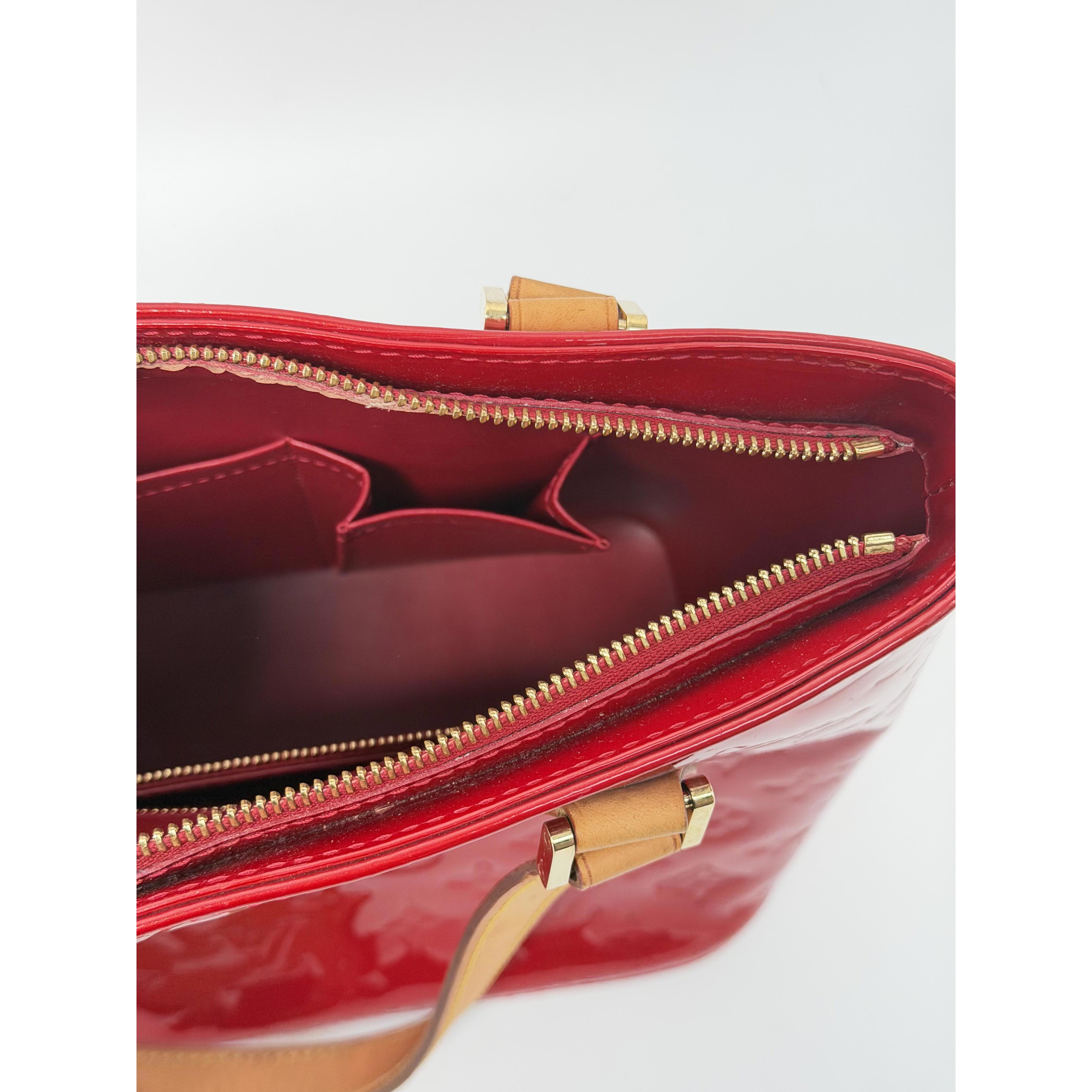 Monogram Vernis Red Patent Tote Bag JE86LV