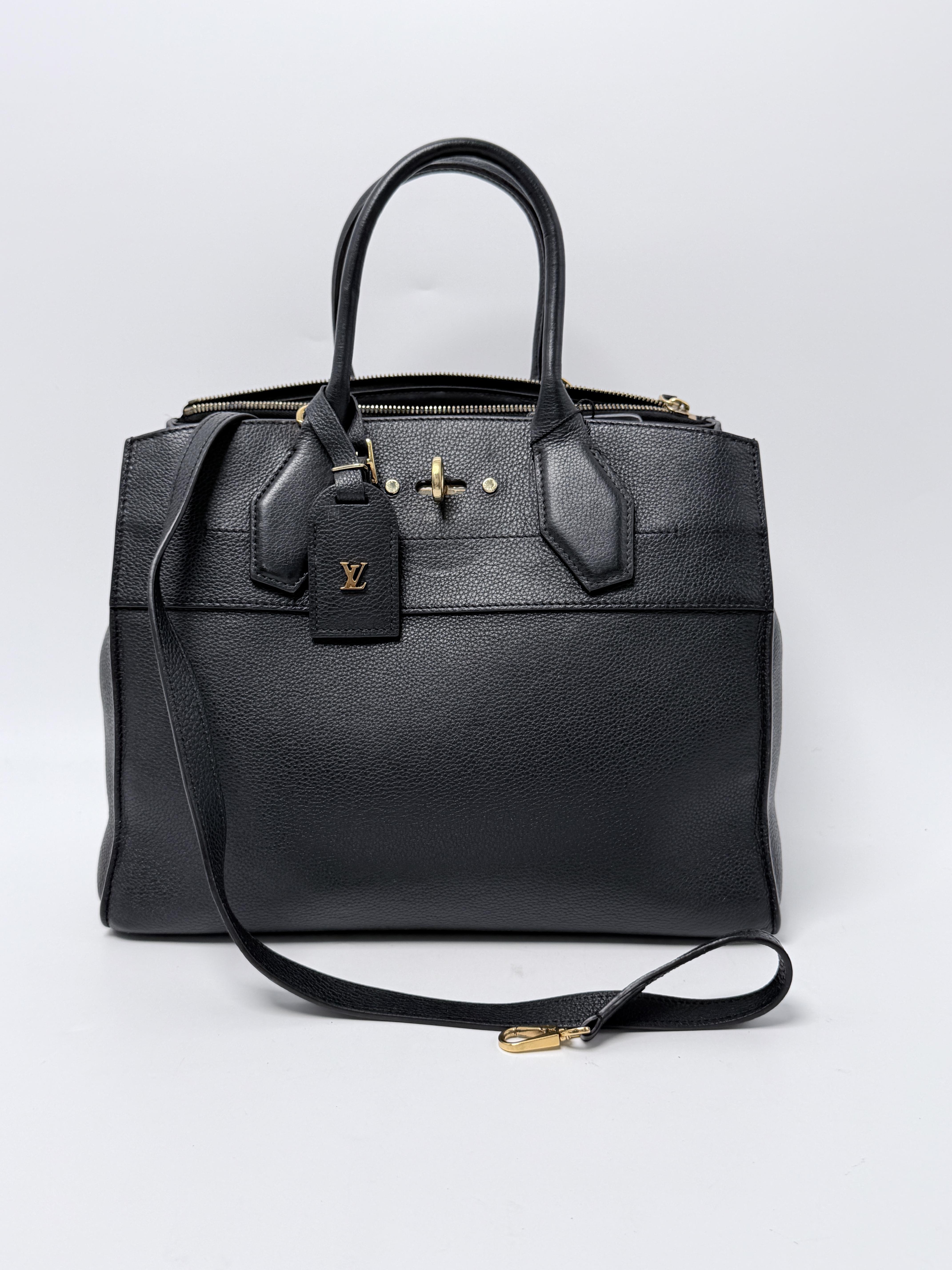 Lockme Tote MM Noir Black Tote Bag Handle Handbag JA1442LV