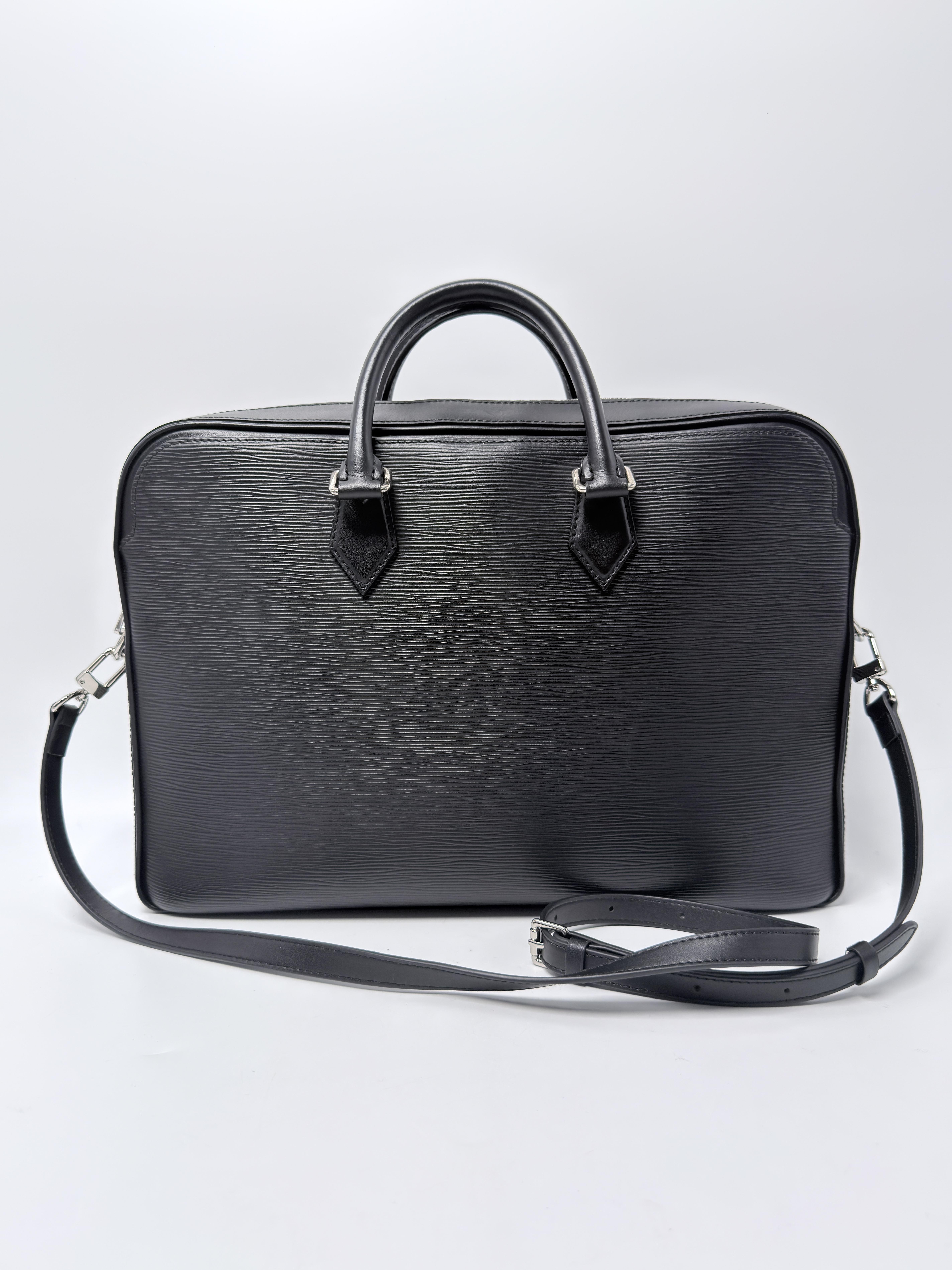 Dandy Briefcase MM Epi Black Crossbody Laptop Bag JD1637LV