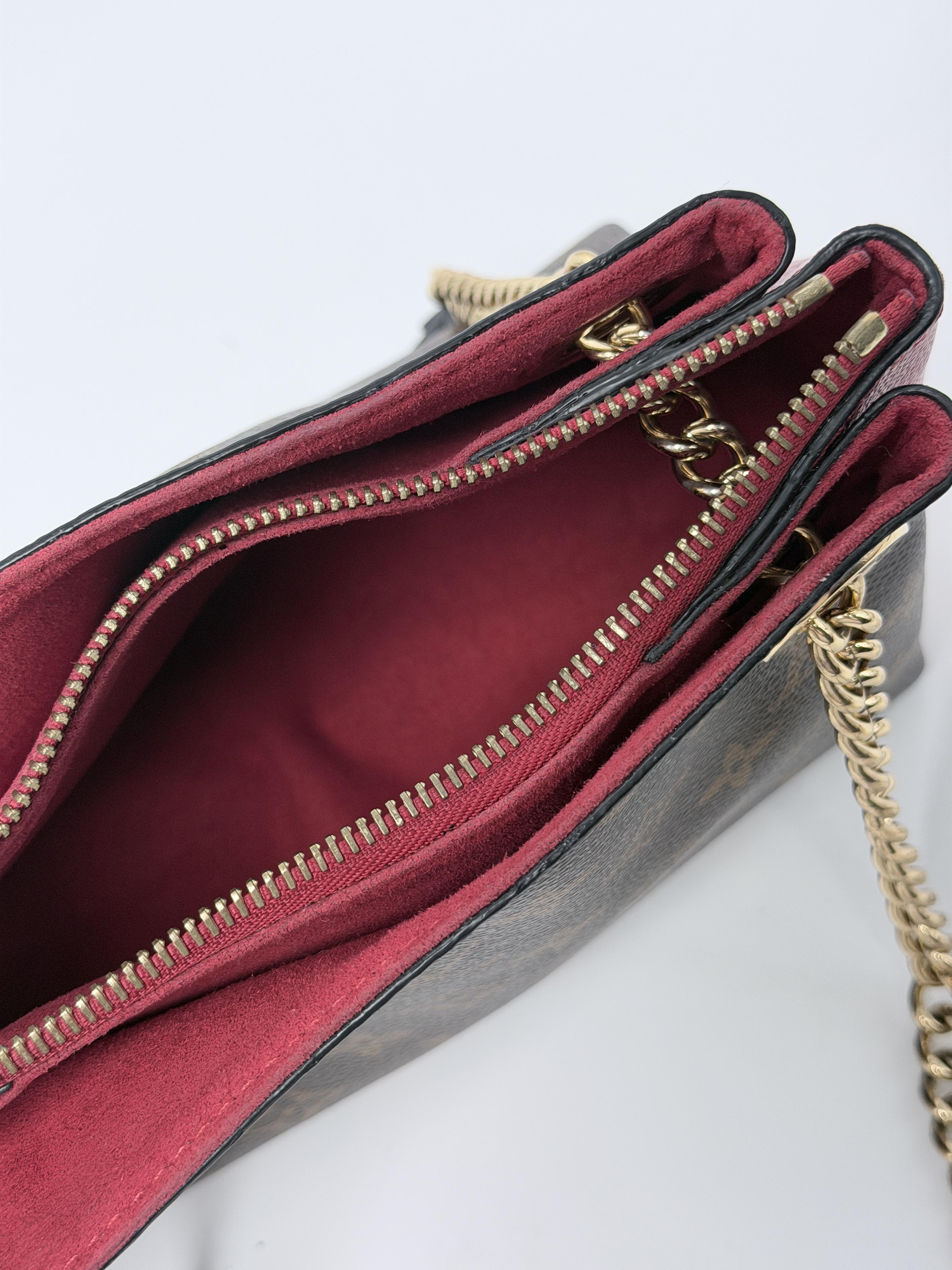 Pre-owned Louis Vuitton canvas Crossbody Bags Monogram Surene BB Chain Shoulder Crossbody Bag ZS070LV