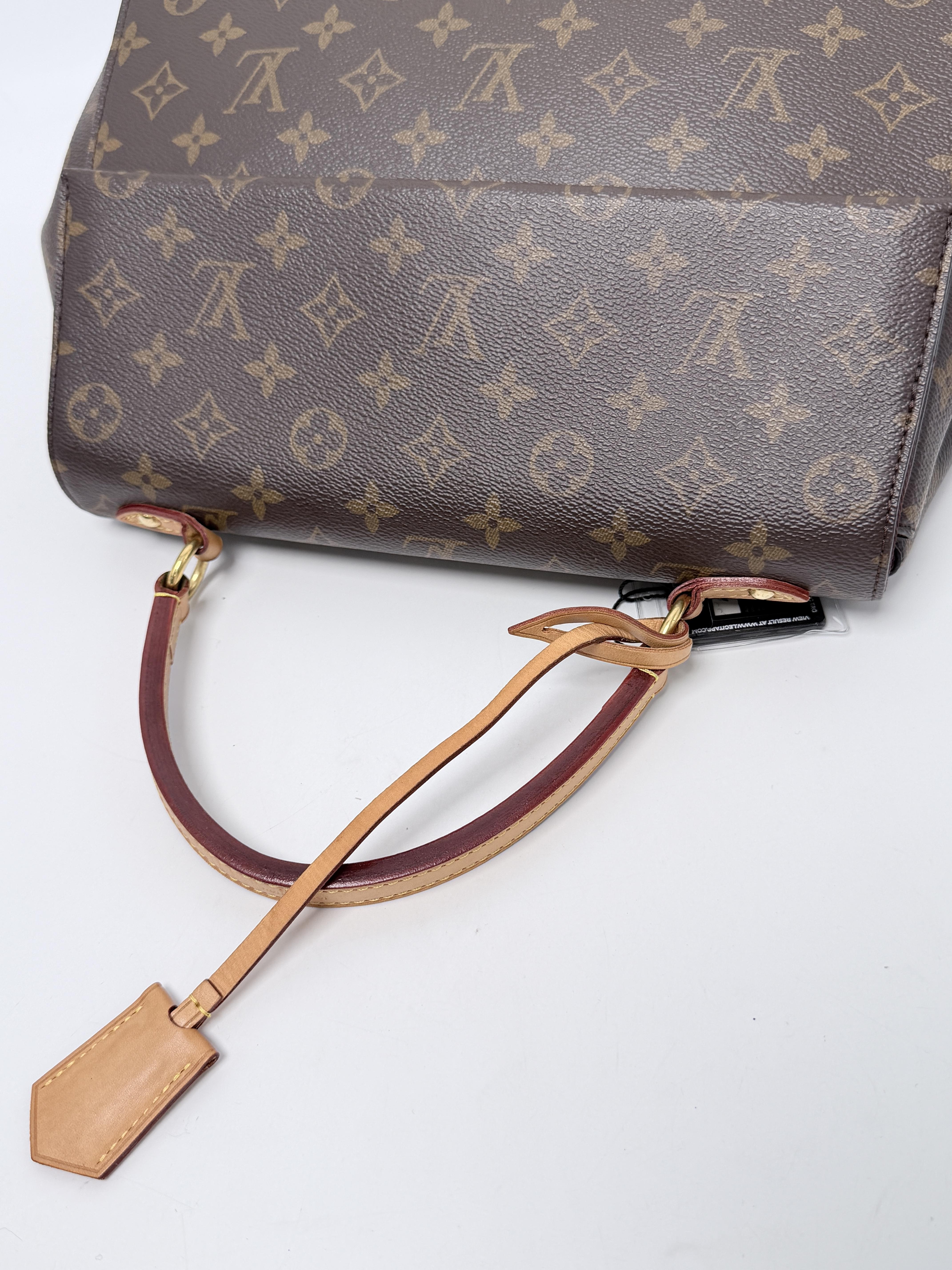 Cluny MM Monogram Bordeaux Blue Top Handle Shoulder Bag JD1387LV
