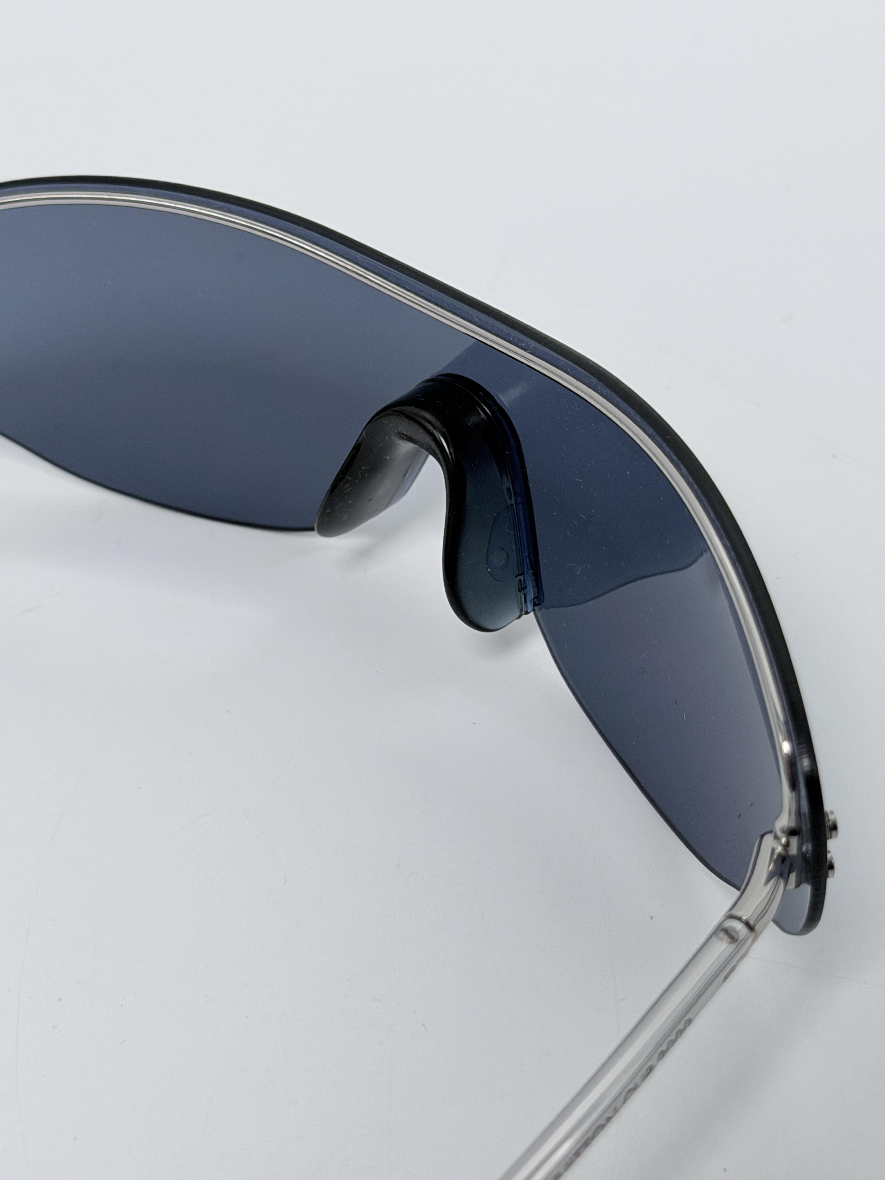 Louis Vuitton Cup 2000 Blue Rimless Shield Sunglasses LV003S