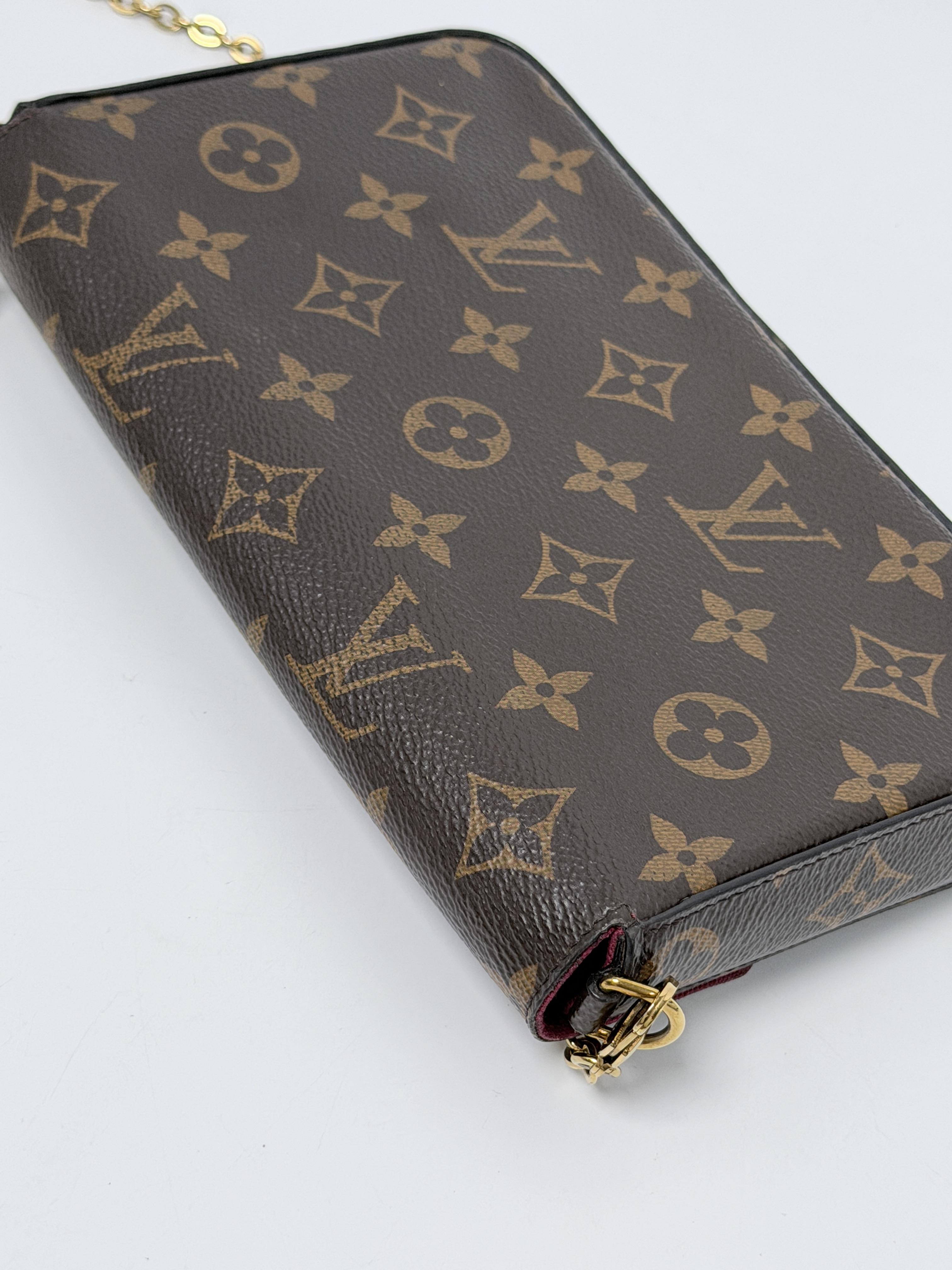 Pochette Felicie Monogram Fuchsia Crossbody Bag Clutch JA1207LV