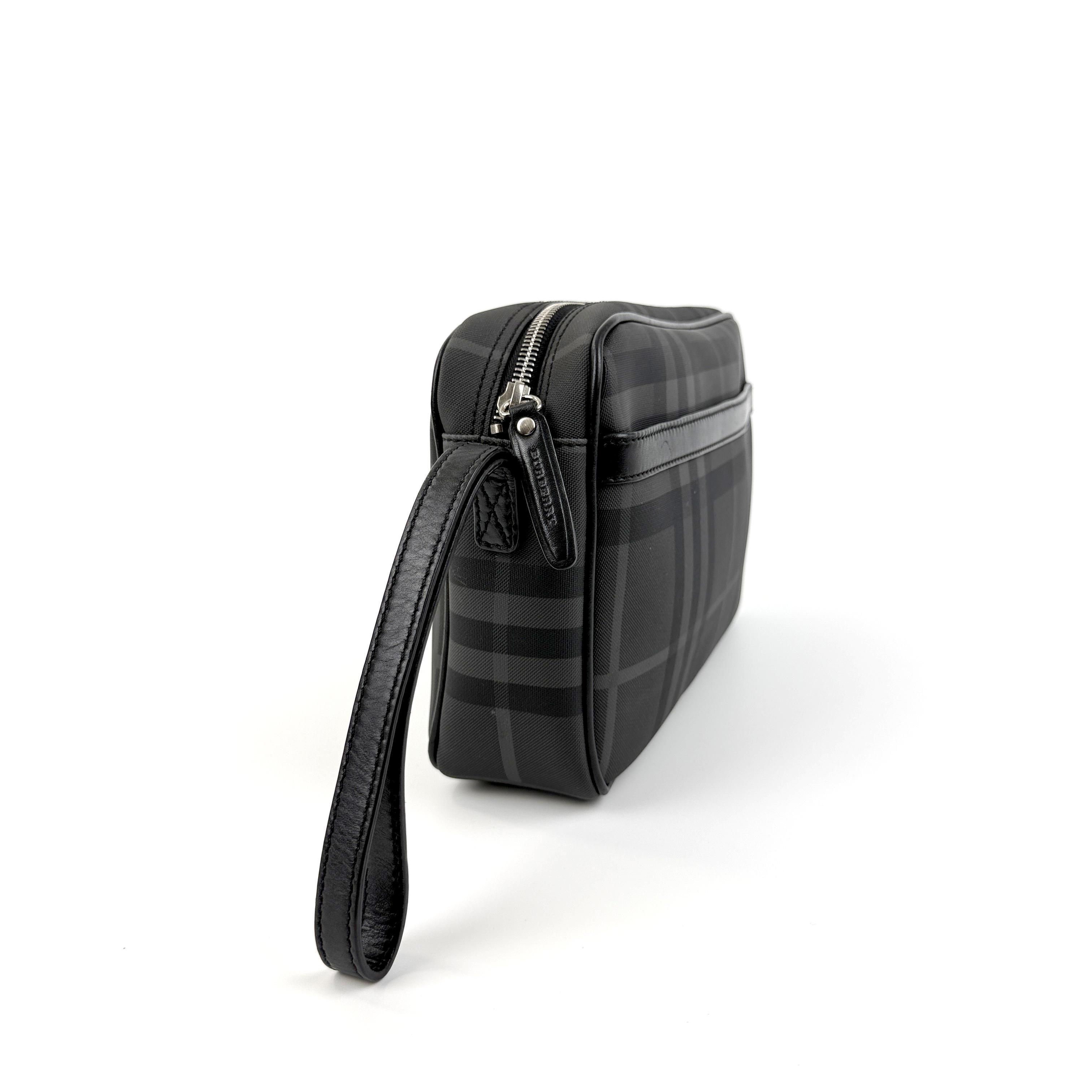 Clutches & Wristlets Classic Black Grey Check Handbag Sku：SH31