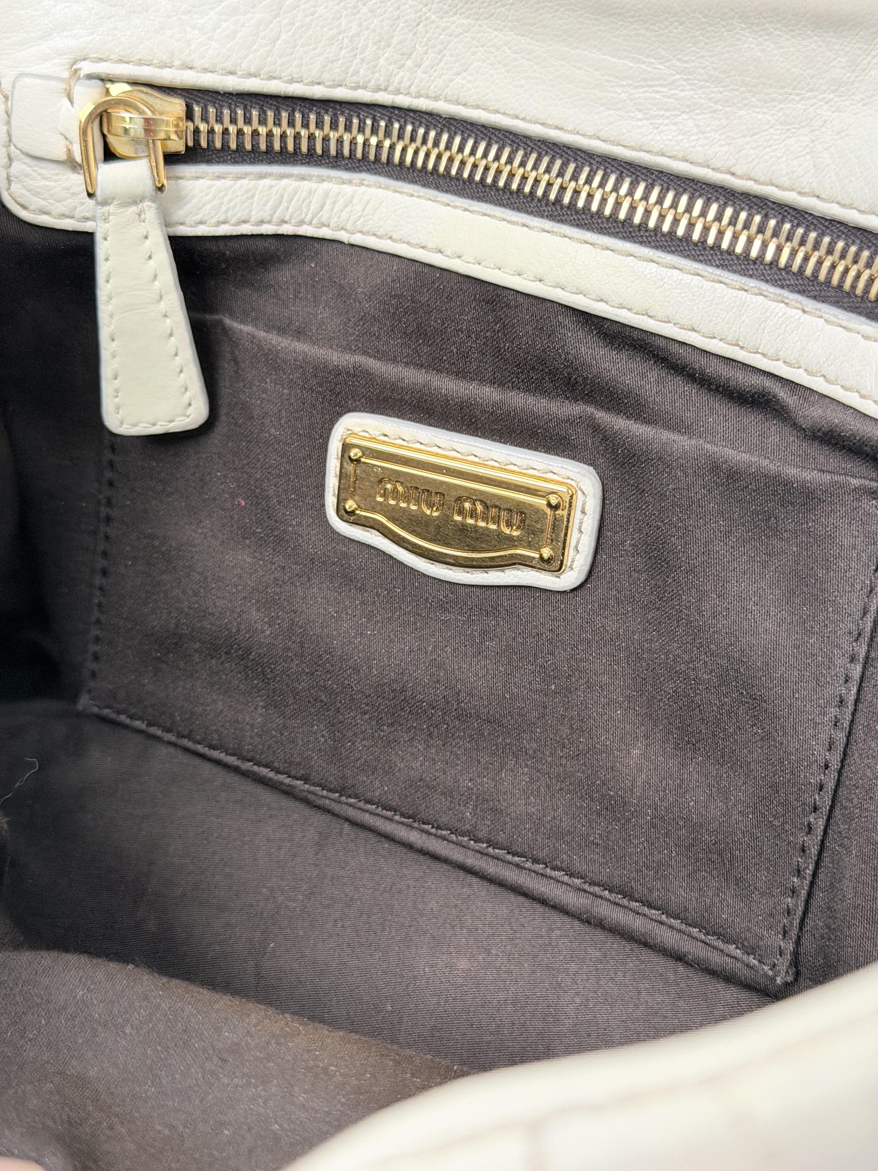 Matelasse Shoulder Bag Cream Braided Hobo Handbag JP004MM