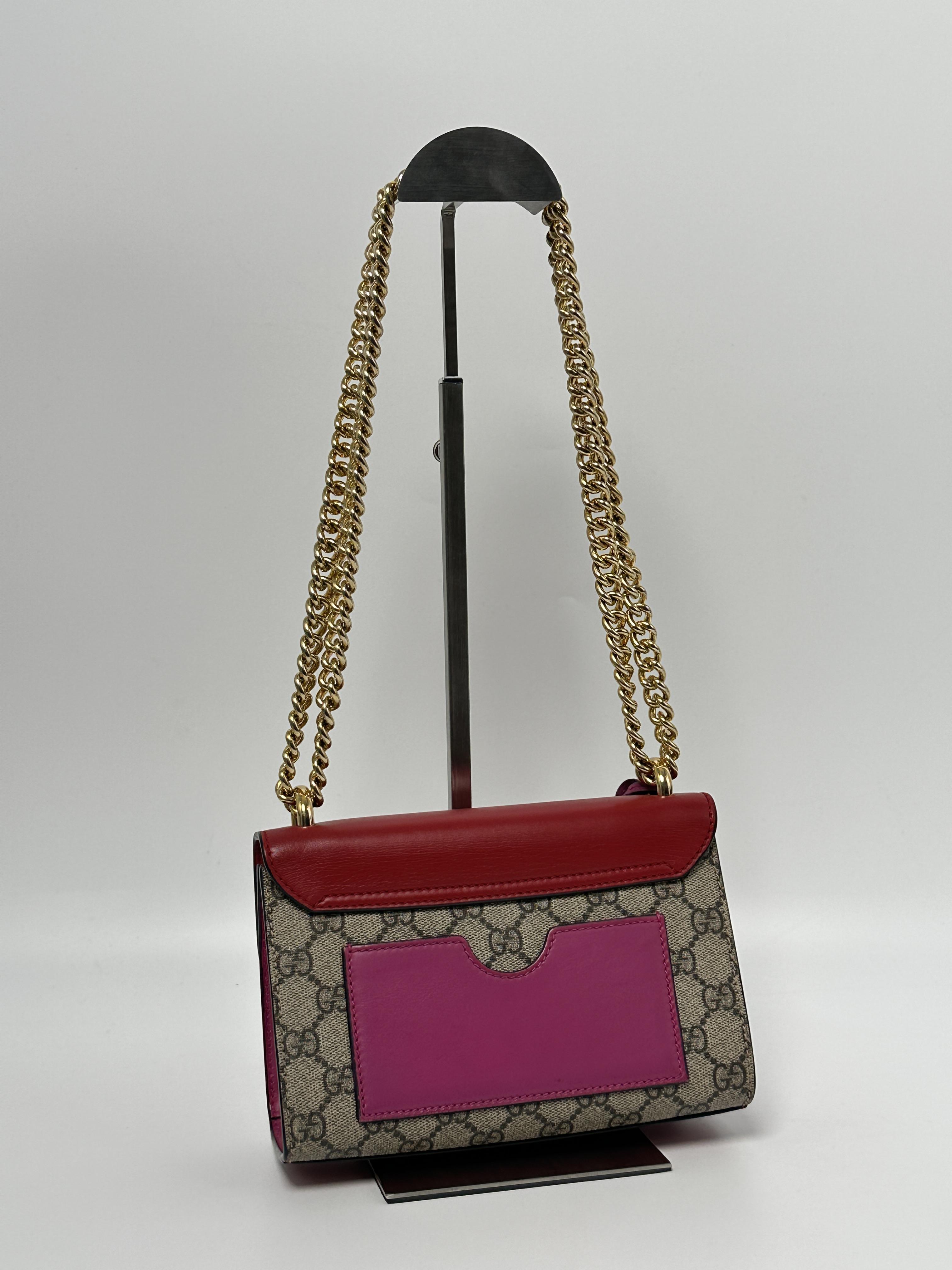 authentic padlock small gg supreme red shoulder bag crossbody bag JD477GG