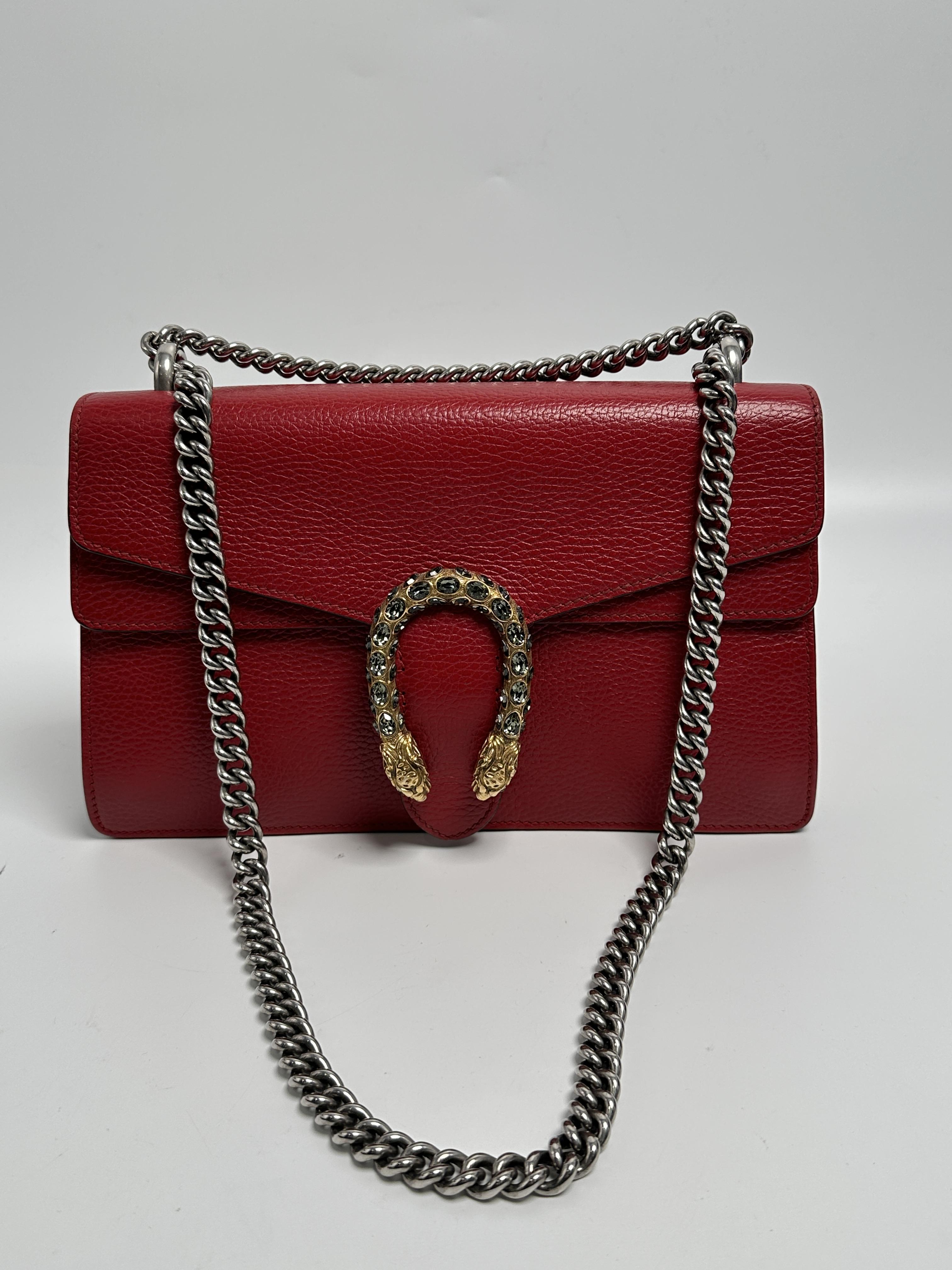 Dionysus Chain Shoulder Bag – Red SH359GG